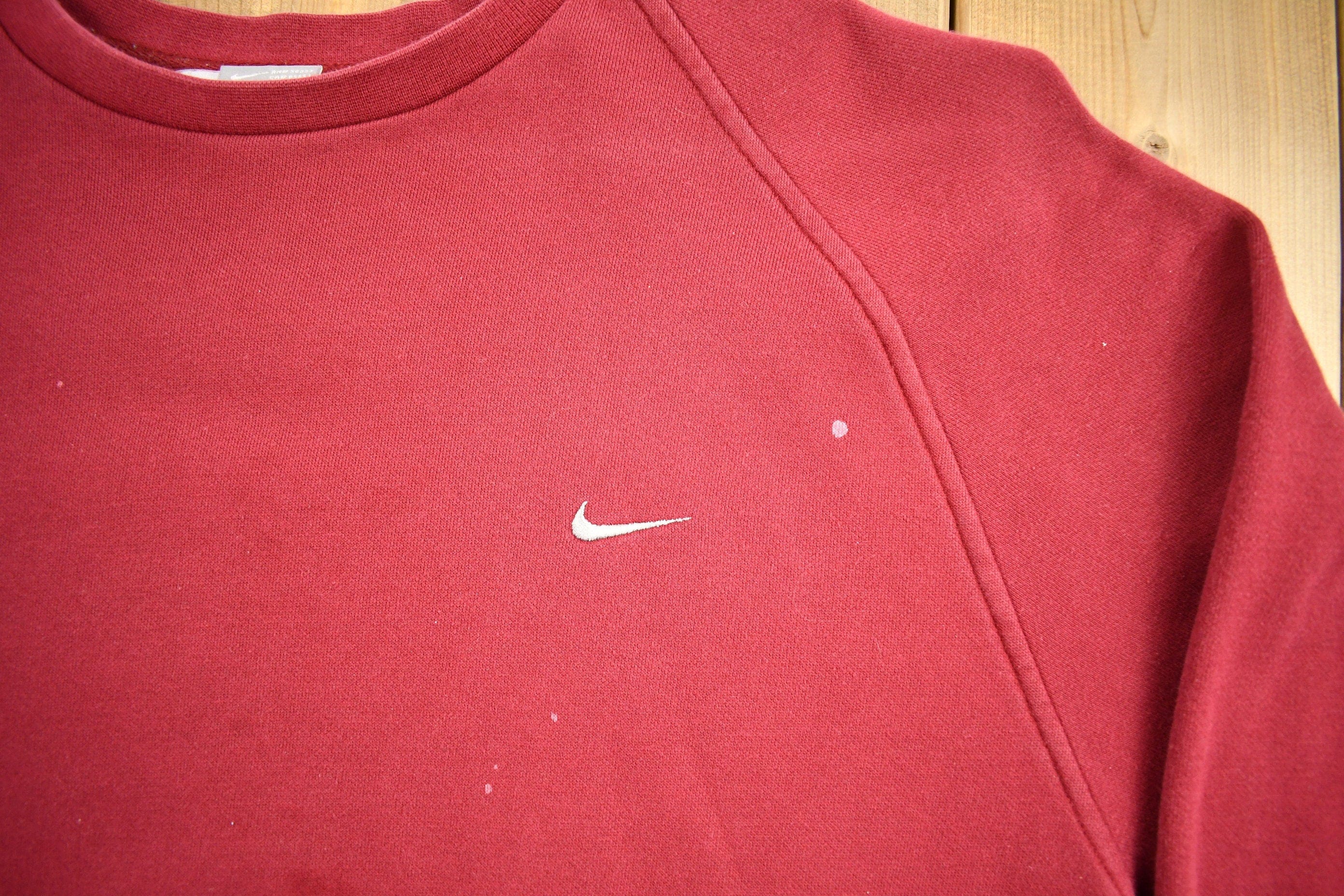 Vintage Nike Embroidered Mini Swoosh Raglan Crewneck Sweatshirt Men's 2XL - Image 3