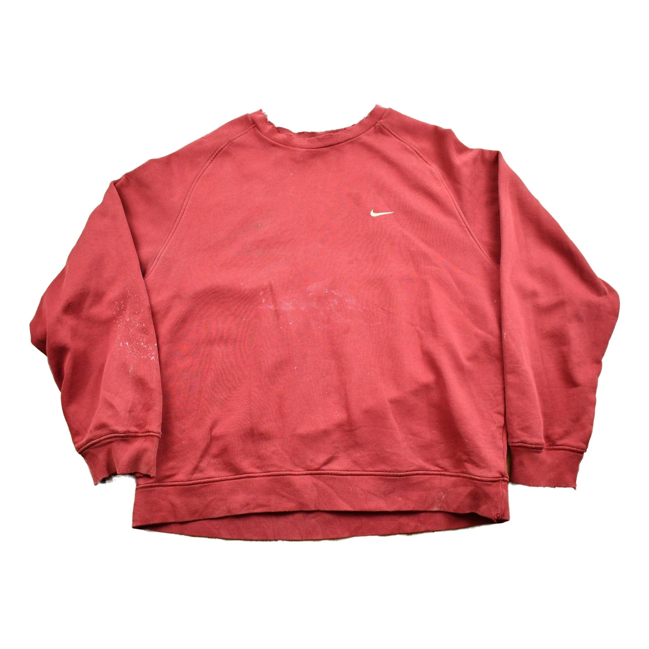 Vintage Nike Embroidered Mini Swoosh Raglan Crewneck Sweatshirt Men's Large