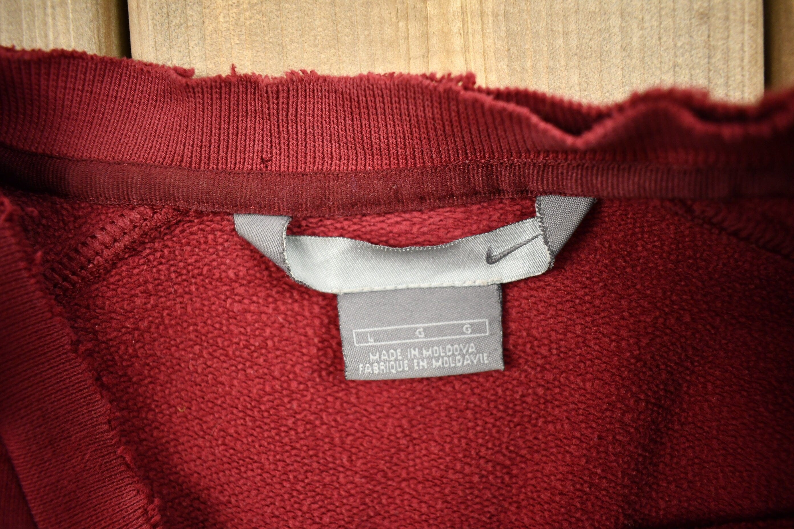 Vintage Nike Embroidered Mini Swoosh Raglan Crewneck Sweatshirt Men's Large - Image 8