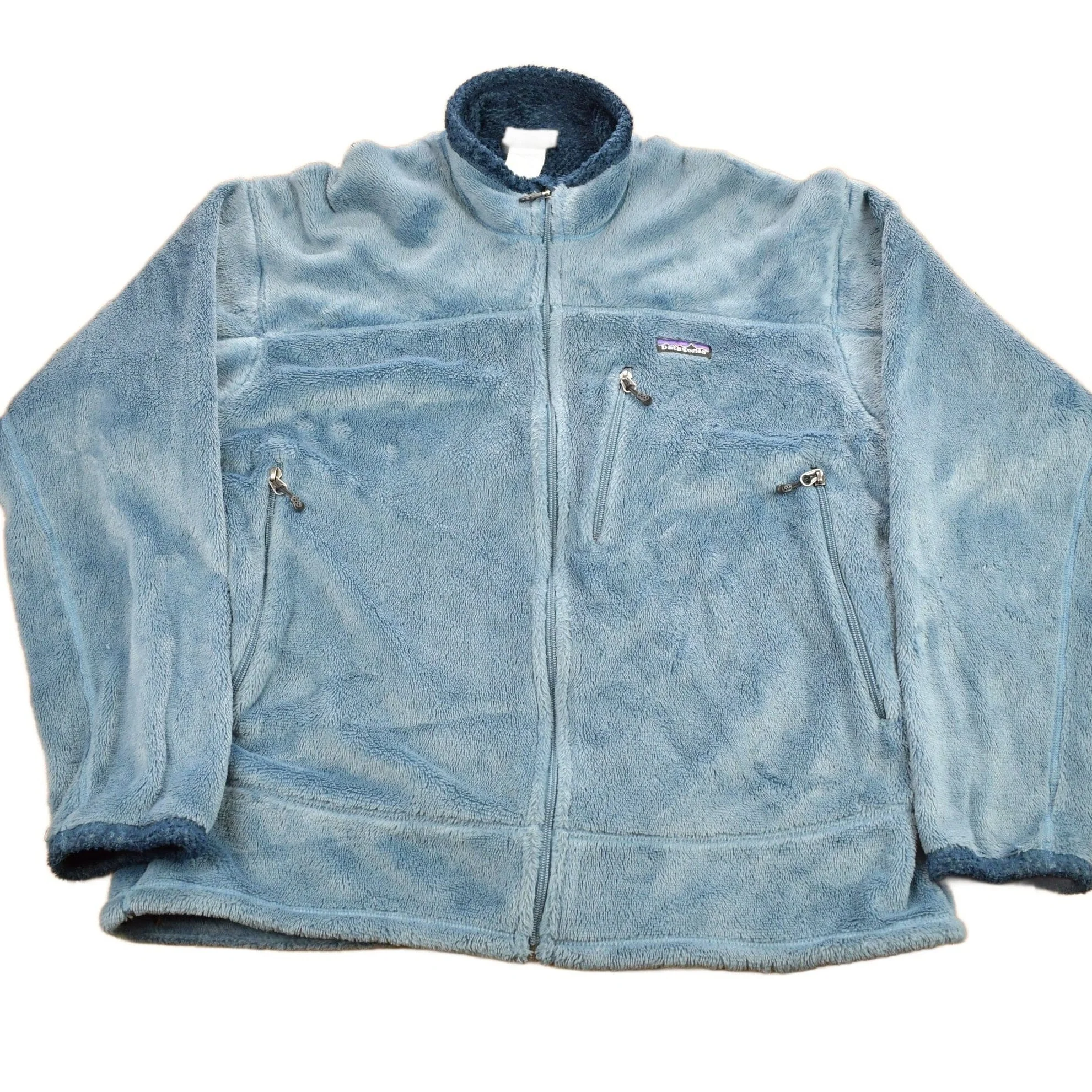 Vintage Patagonia Blue Fleece Zip Up Sweater Men's XL
