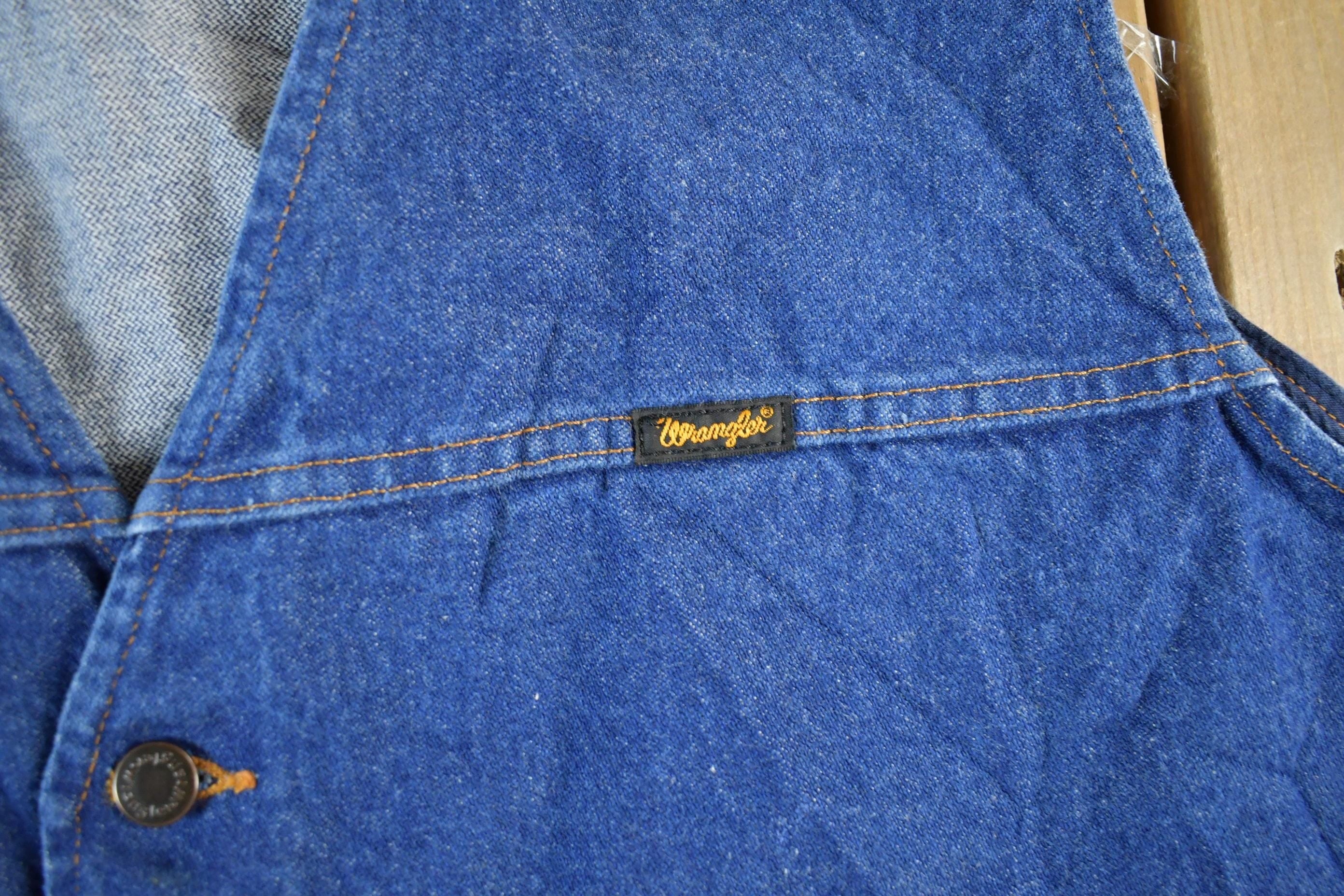 Vintage Wrangler Denim Vest Mens XL - 1990s Western Jean - Image 3