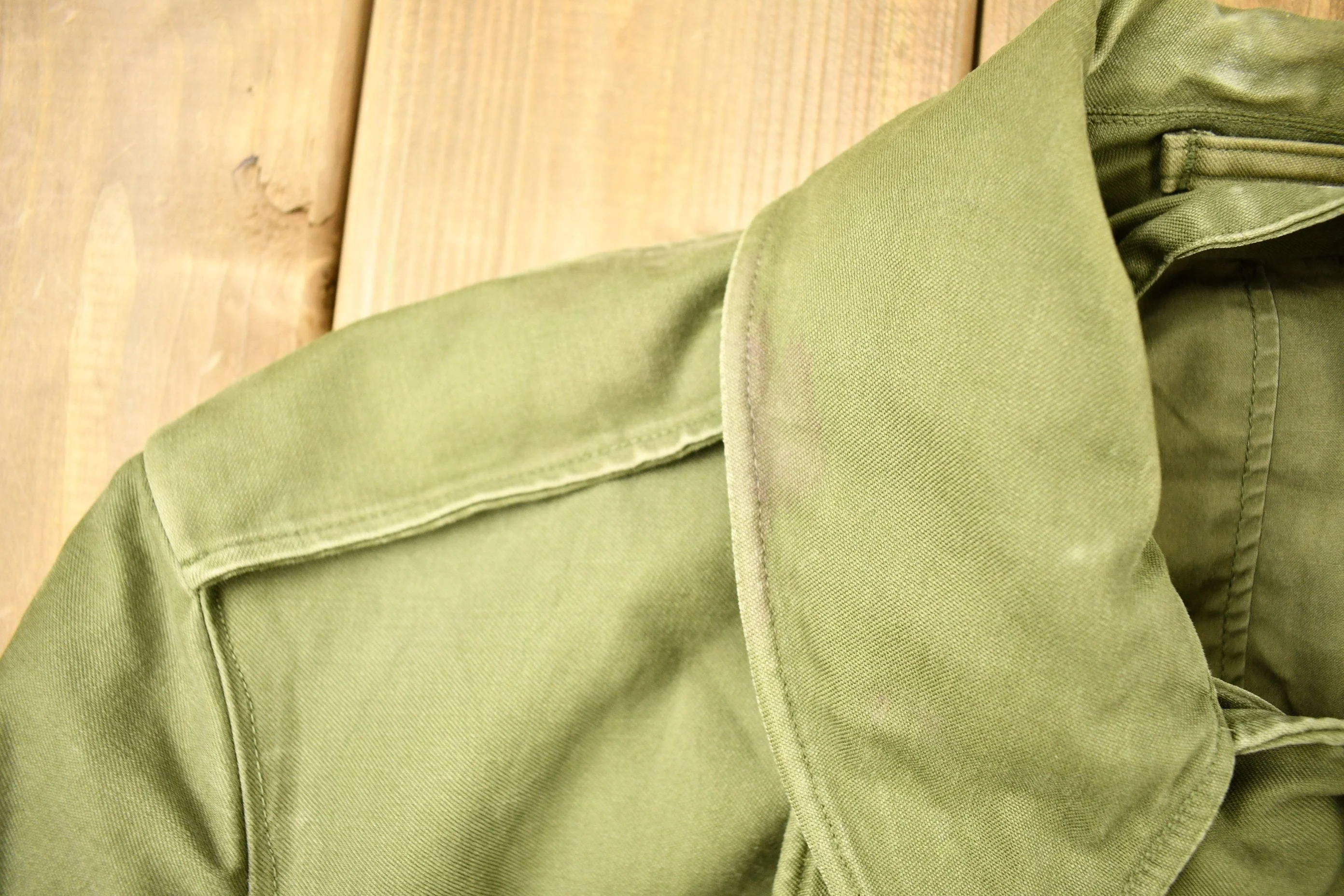 Vintage WW2 Military Button Up Trench Coat - Image 6