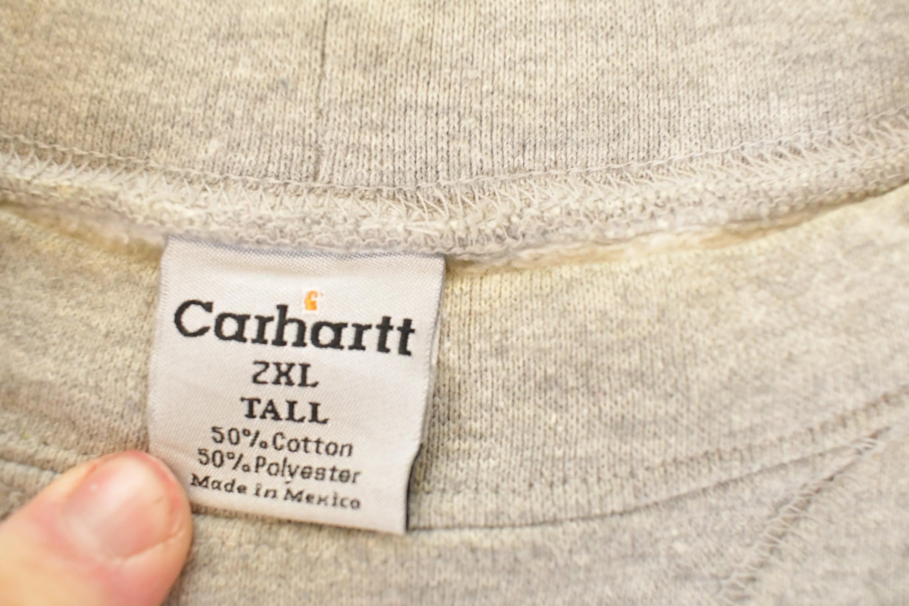 Vintage Y2K Carhartt Embroidered Logo Crewneck Sweatshirt Men's XXL Tall - Image 4