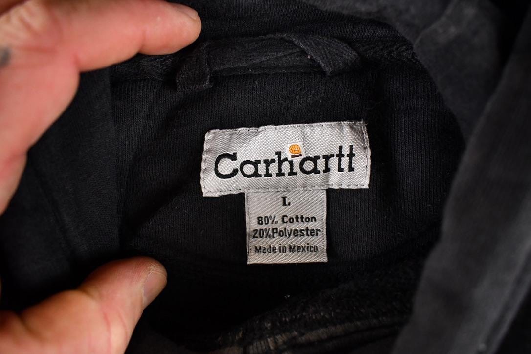 Vintage Y2K Carhartt Heavyweight Hooded Sweatshirt Men's L - Image 4