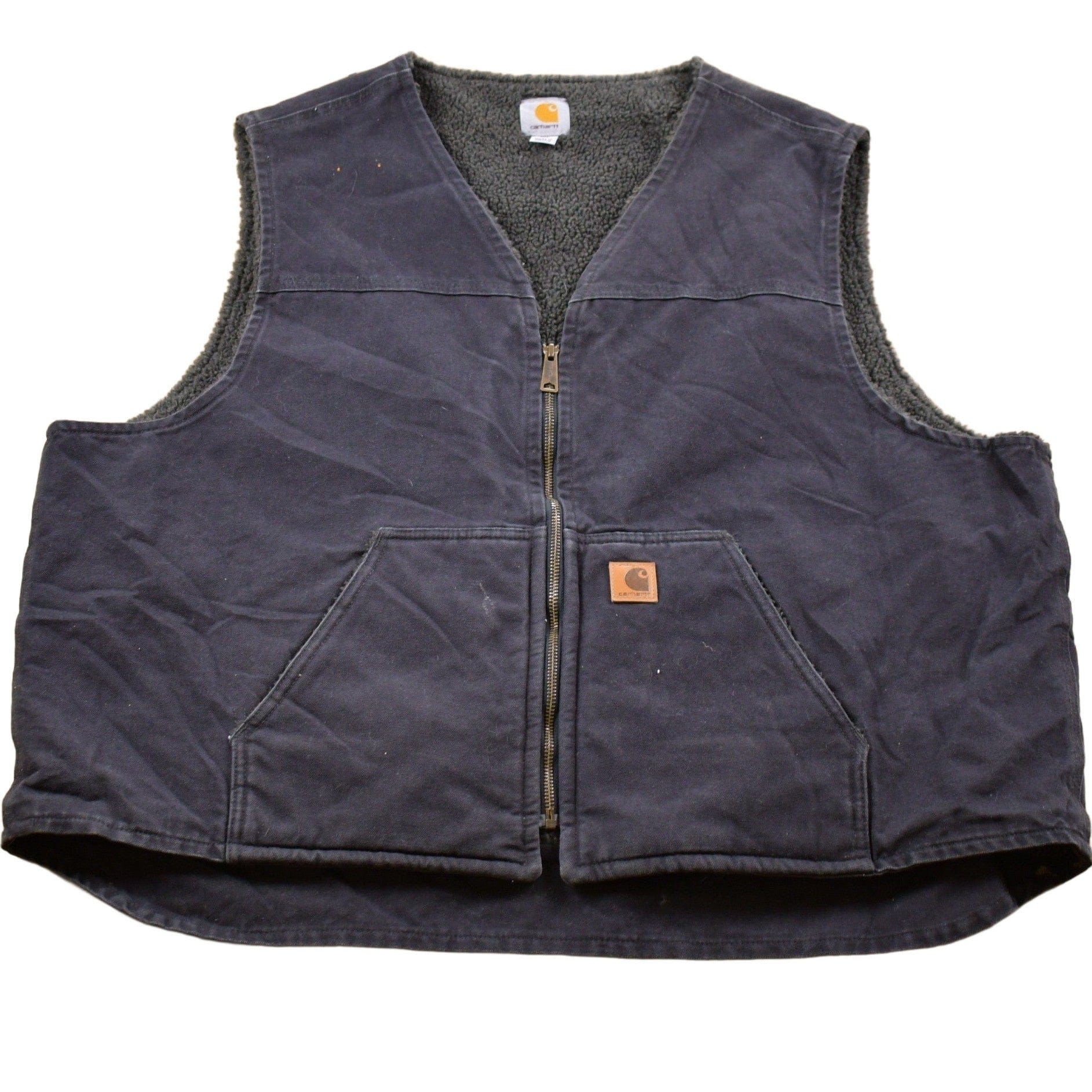 Vintage Y2K Carhartt Sherpa Lined Vest Men's 3XL