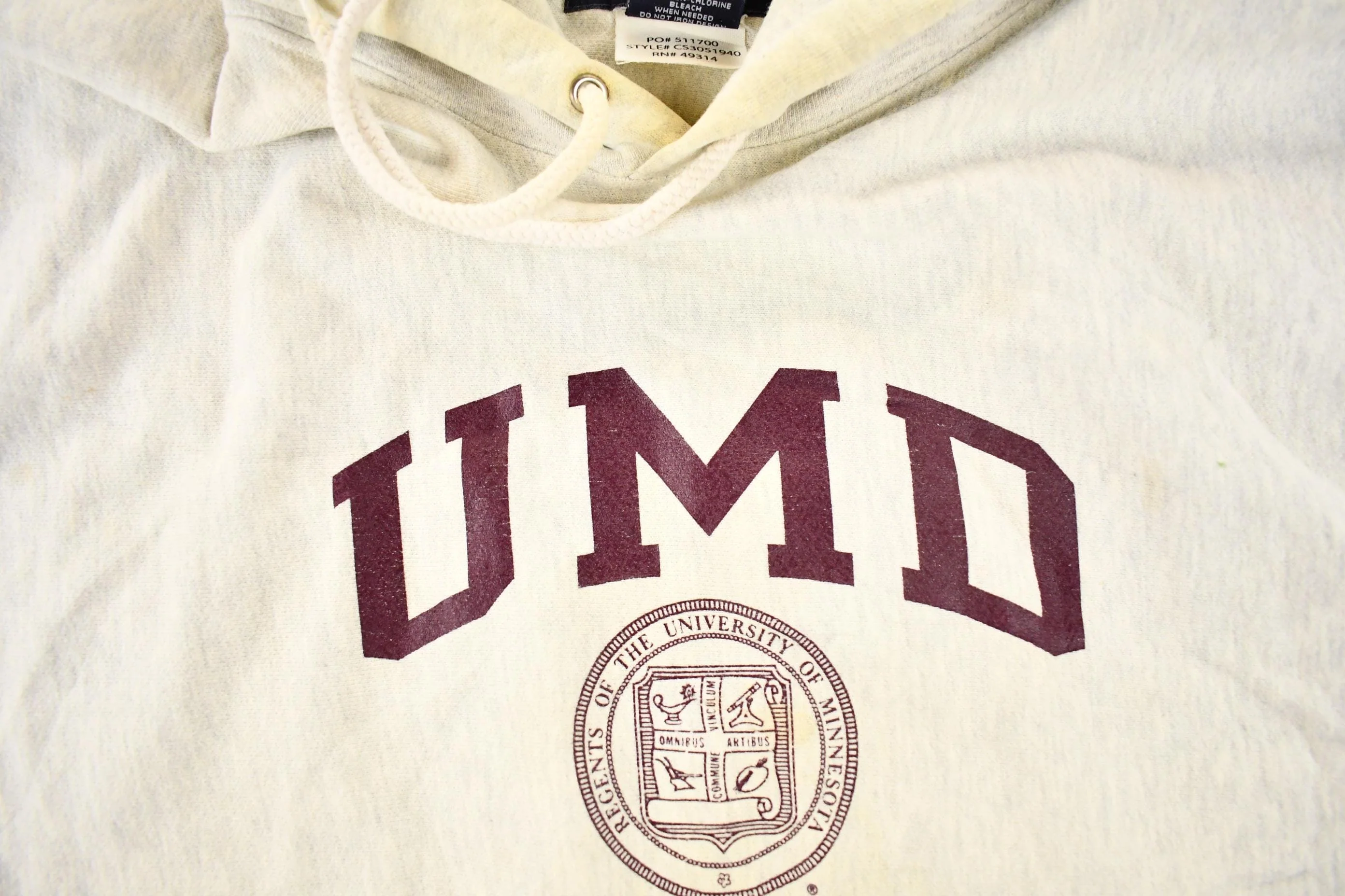 Vintage Y2K Champion Reverse Weave University Of Minnesota Hoodie Sweatshirt Men's XXL - Image 3