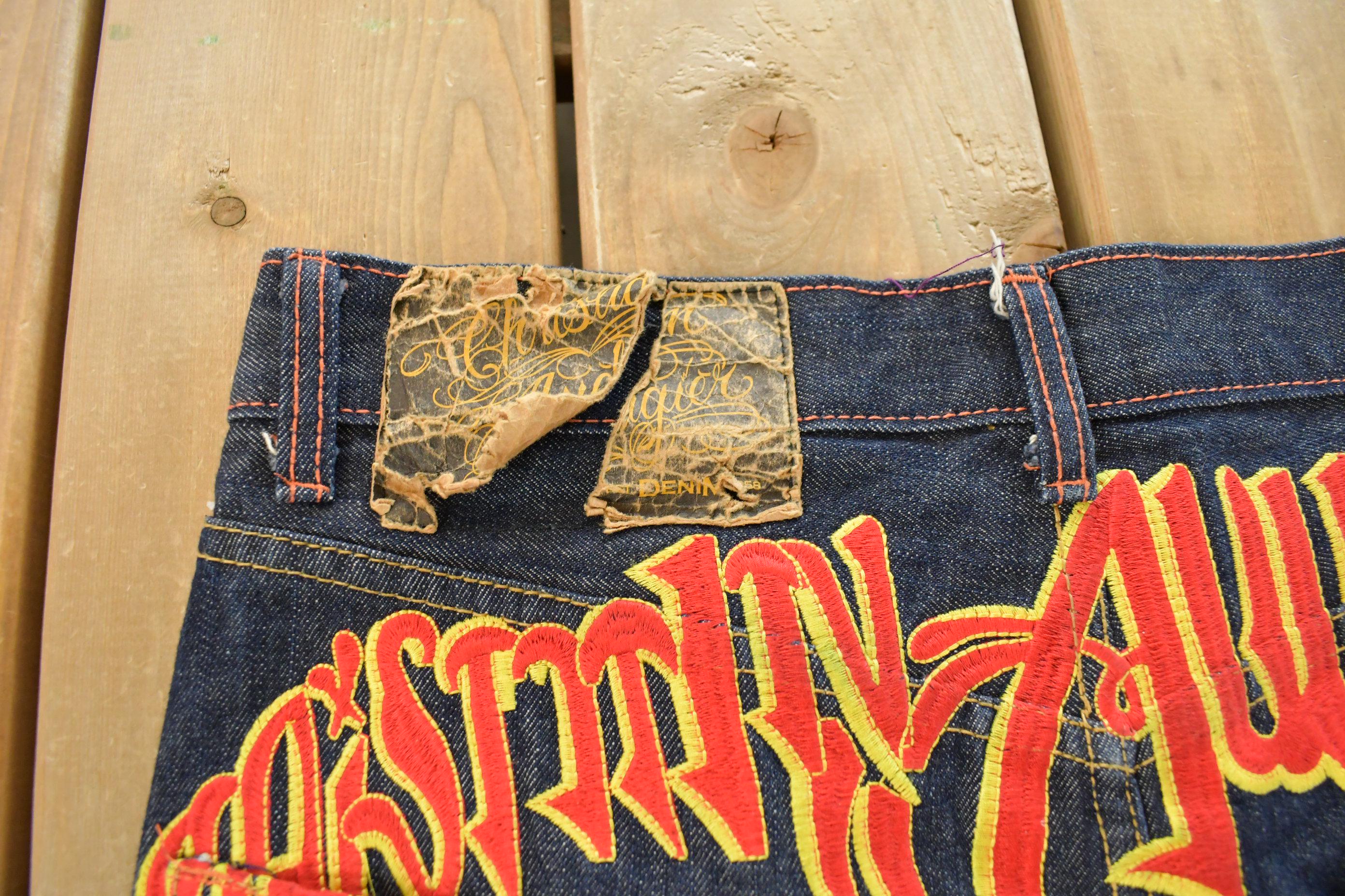 Vintage Y2K Christian Audigier Ed Hardy Denim Jeans Men's 31 x 31 - Image 10