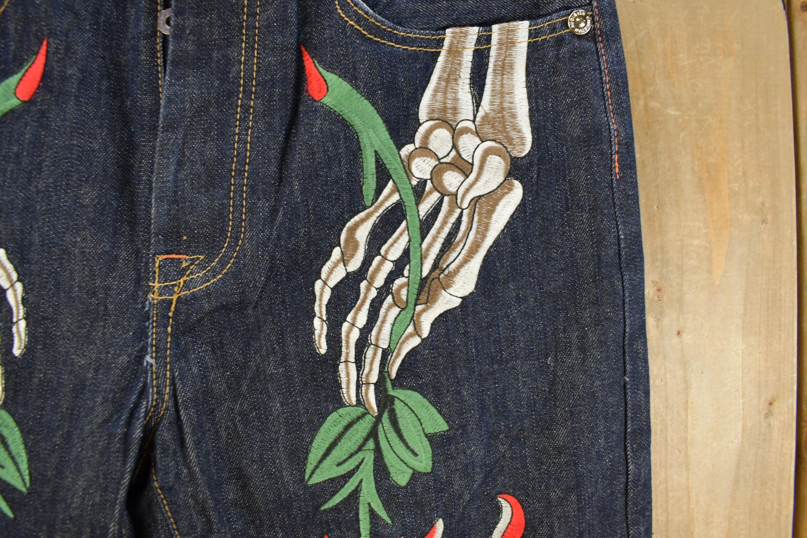 Vintage Y2K Christian Audigier Ed Hardy Denim Jeans Men's 31 x 31 - Image 4