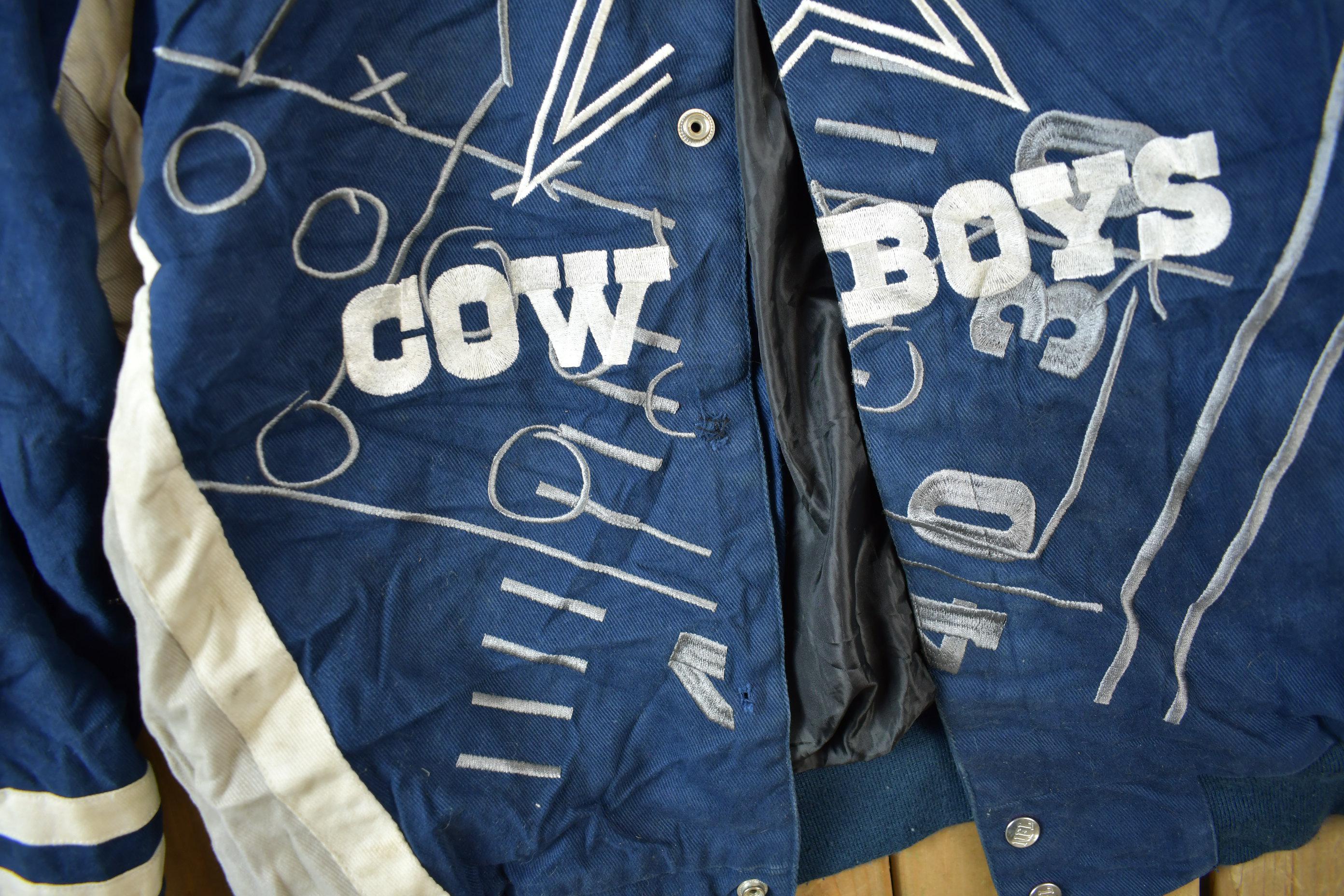 Vintage Y2K Dallas Cowboys NFL Embroidered Bomber Jacket Men's Large - Image 5