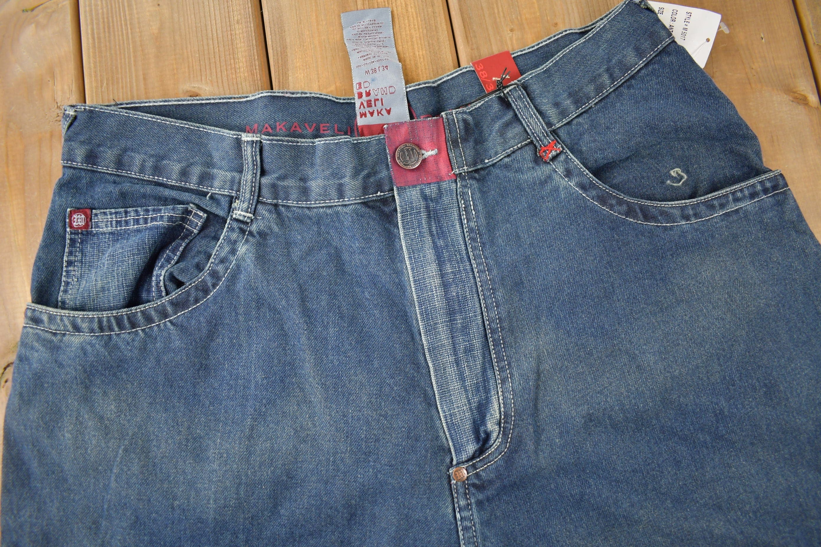 Vintage Y2K Deadstock Makaveli Hip Hop Jeans Men's 38 x 34 NWT - Image 3