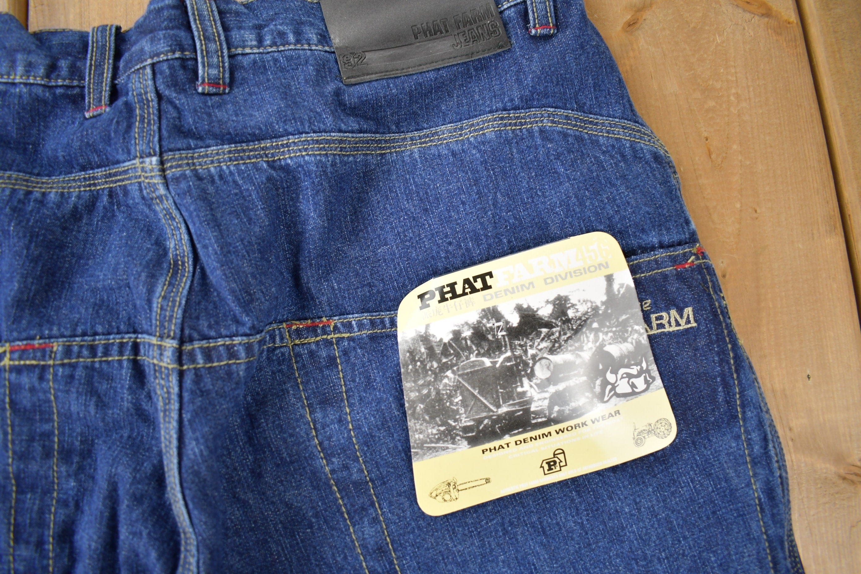 Vintage Y2K Deadstock Phat Farm Hip Hop Jeans Men's 34 - Image 3