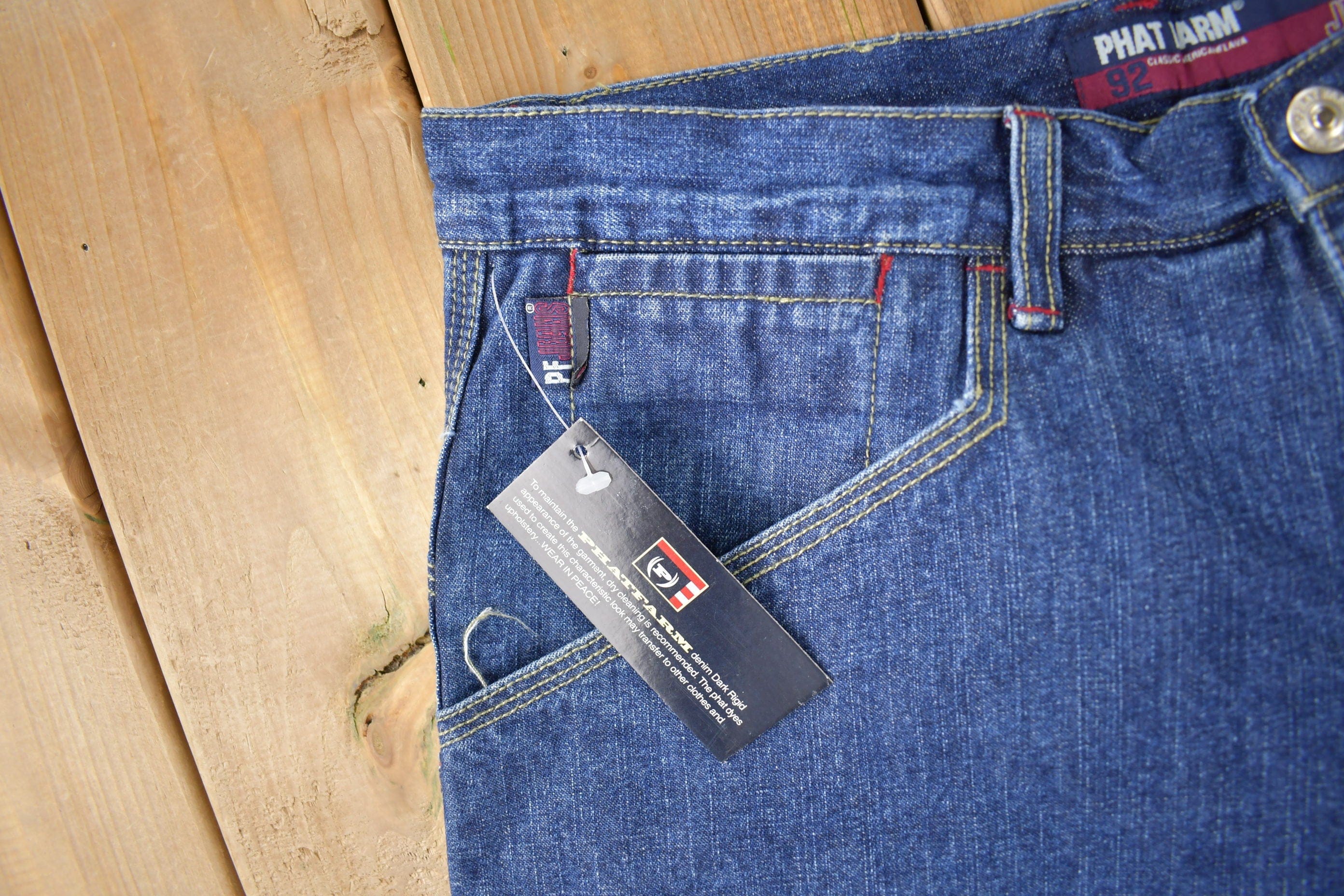 Vintage Y2K Deadstock Phat Farm Hip Hop Jeans Men's 34 - Image 4