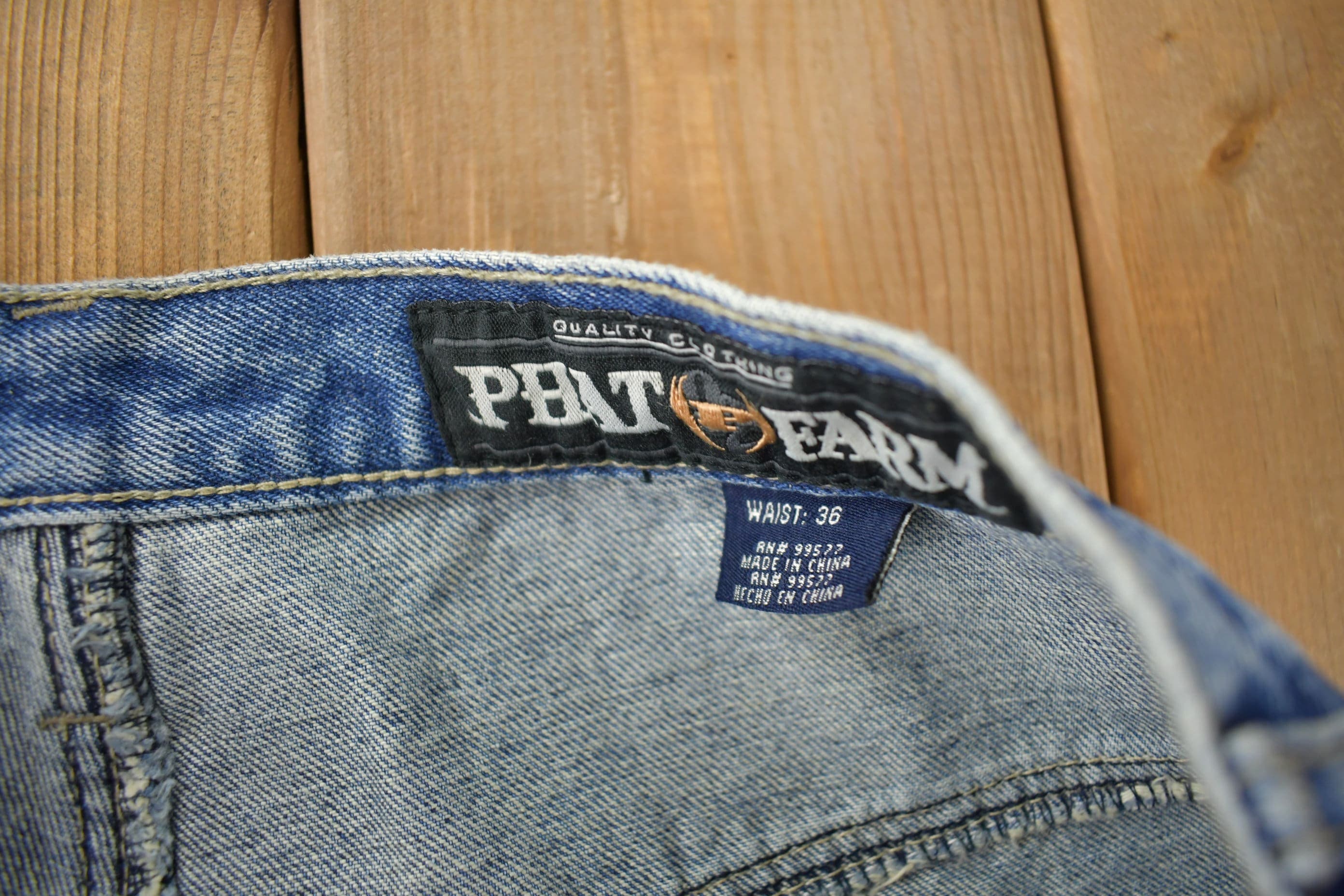 Vintage Y2K Deadstock Phat Farm Hip Hop Jeans Men's 36 - Image 4