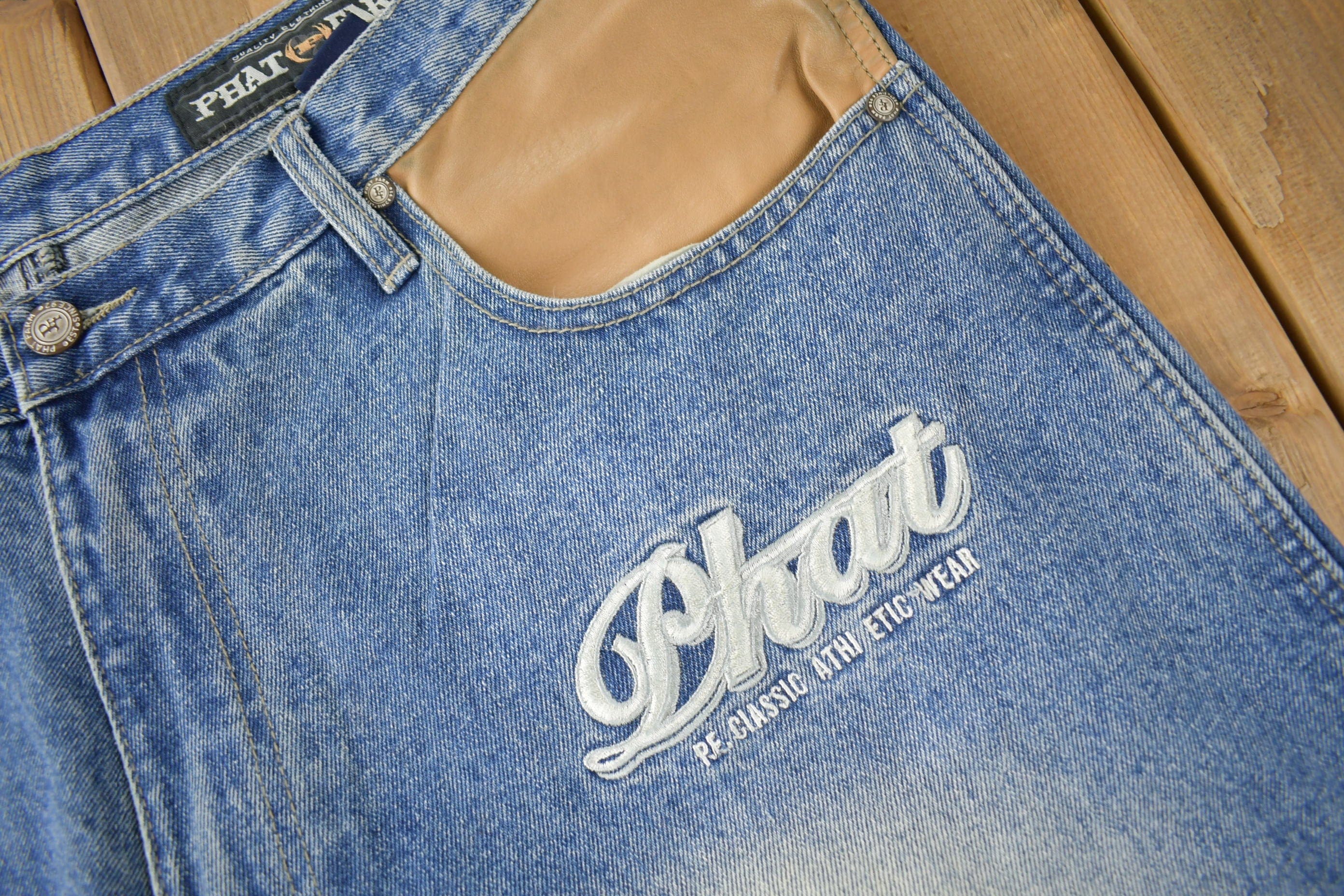 Vintage Y2K Deadstock Phat Farm Hip Hop Jeans Men's 36 - Image 5