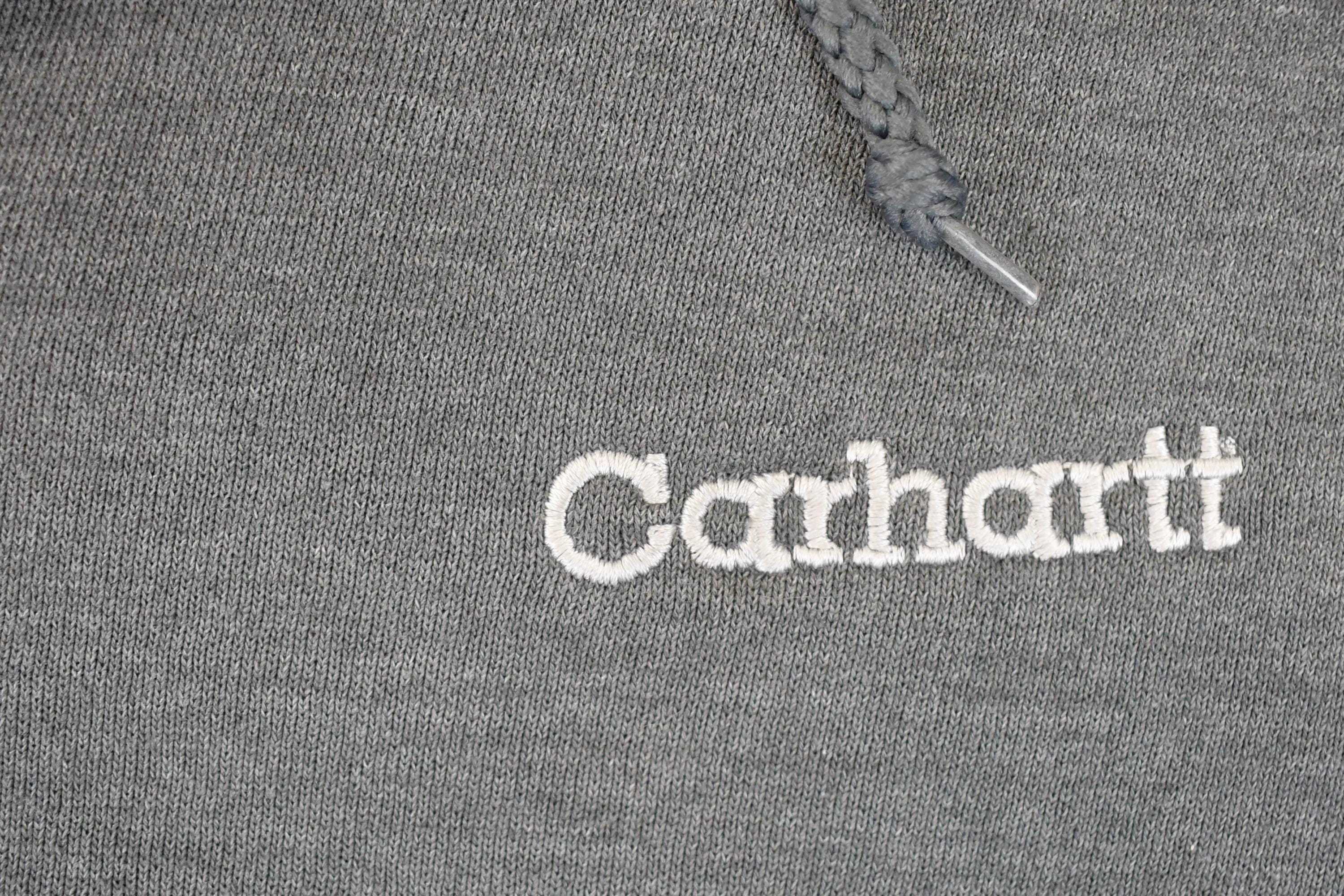 Vintage Y2K Distressed Carhartt Full Zip Hoodie Sweatshirt Men's L - Image 3