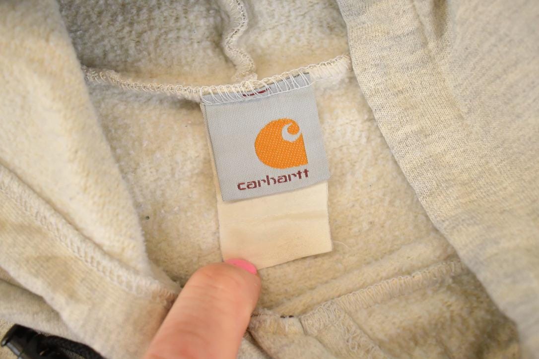 Vintage Y2K Distressed Carhartt Full Zip Hoodie Sweatshirt Men's XXL - Image 4