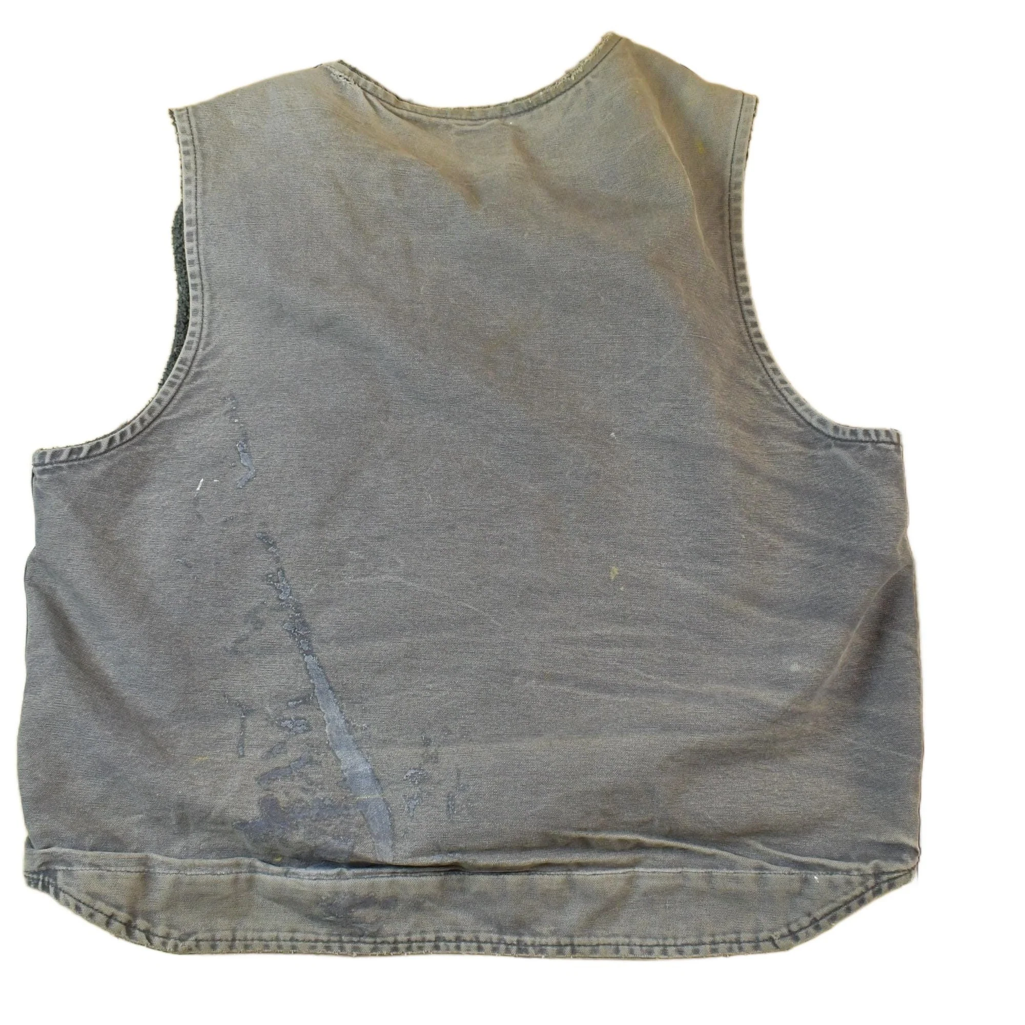 Vintage Y2k Distressed Carhartt Jacket Vest Men's XL - Image 2
