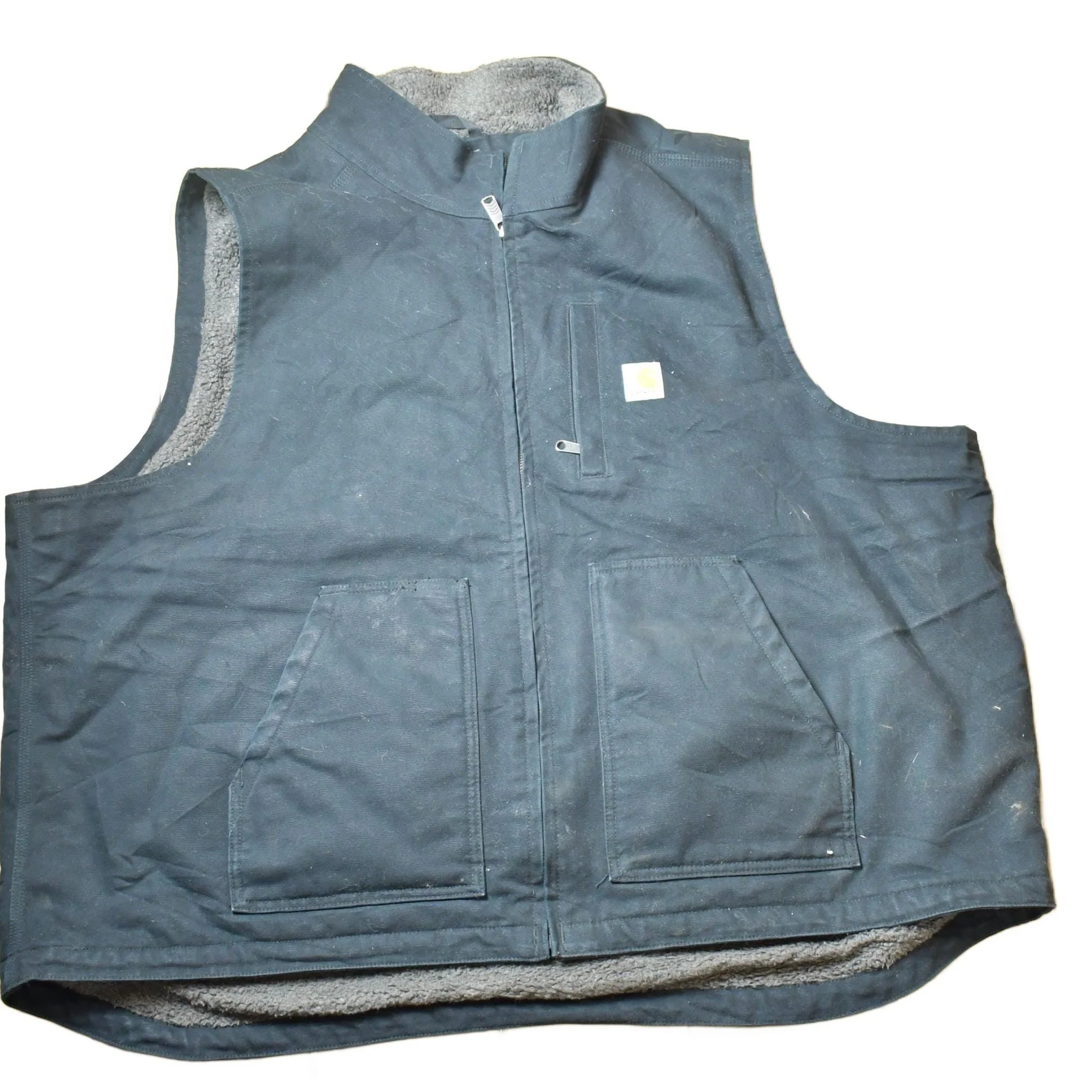 Vintage Y2K Distressed Carhartt Loose Fit Lined Jacket Work Vest Men's 3XL