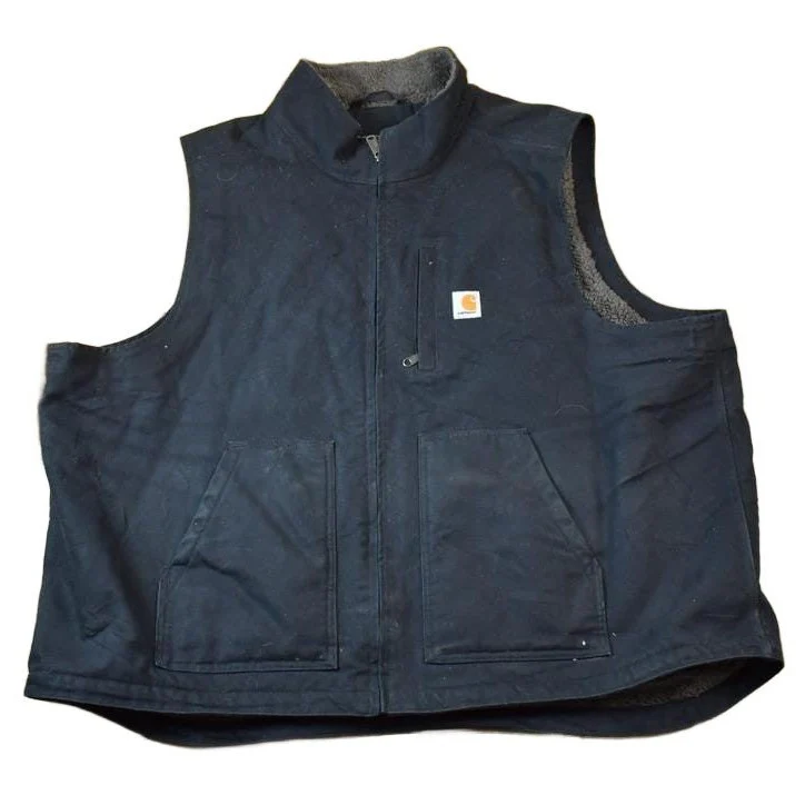 Vintage Y2K Distressed Carhartt Loose Fit Lined Jacket Work Vest Men's 3XL - Image 2