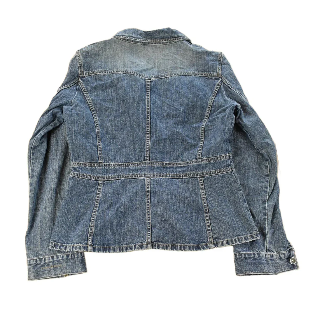 Vintage Y2K DKNY Denim Trucker Jean Jacket Women's Small - Image 2