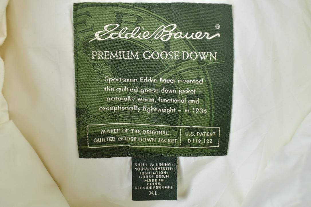 Vintage Y2K Eddie Bauer Premium Goose Down Puffer Jacket Vest Men's XL - Image 3