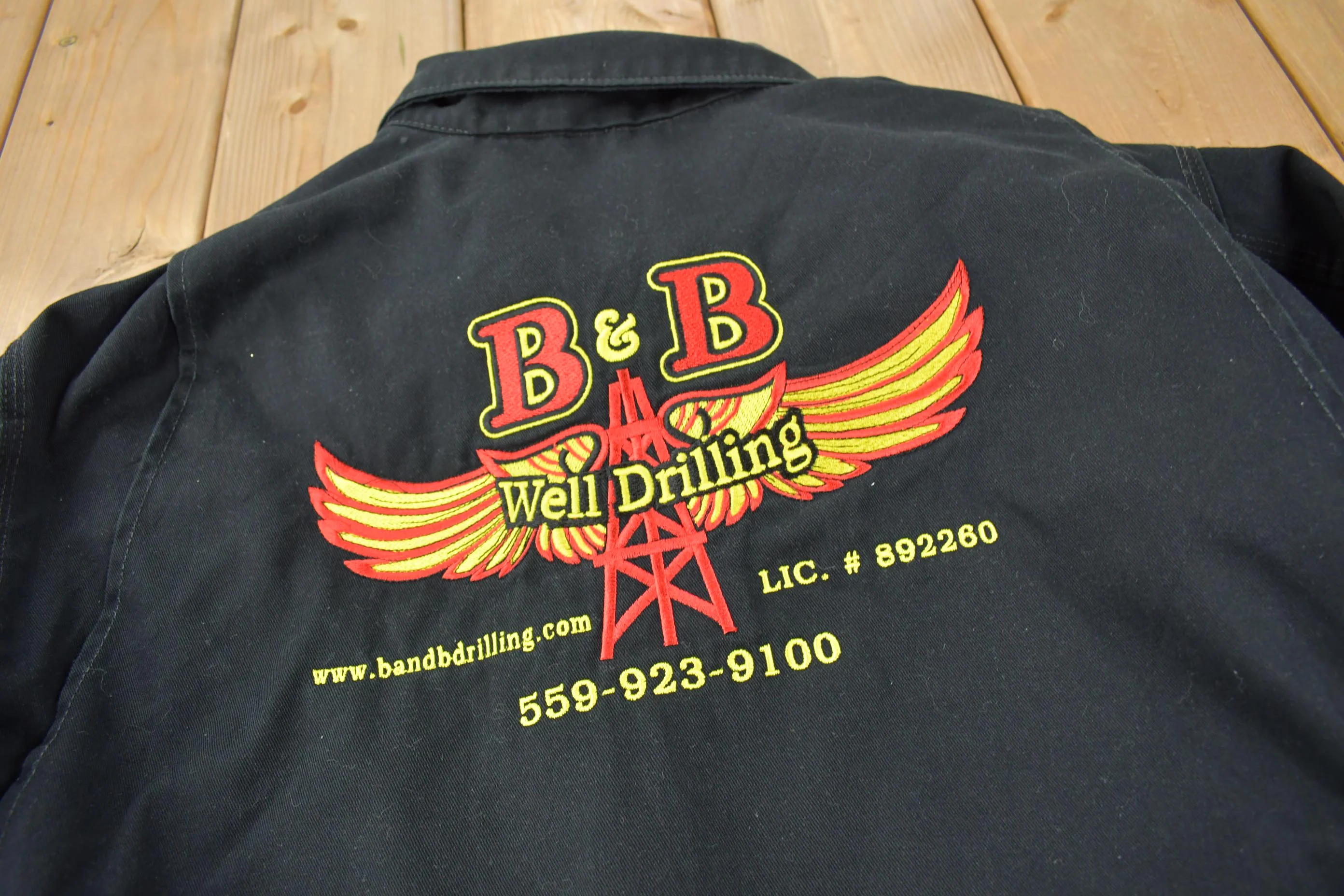 Vintage Y2K Embroidered Carhartt Detroit Jacket Size L Oil Drilling Company - Image 3