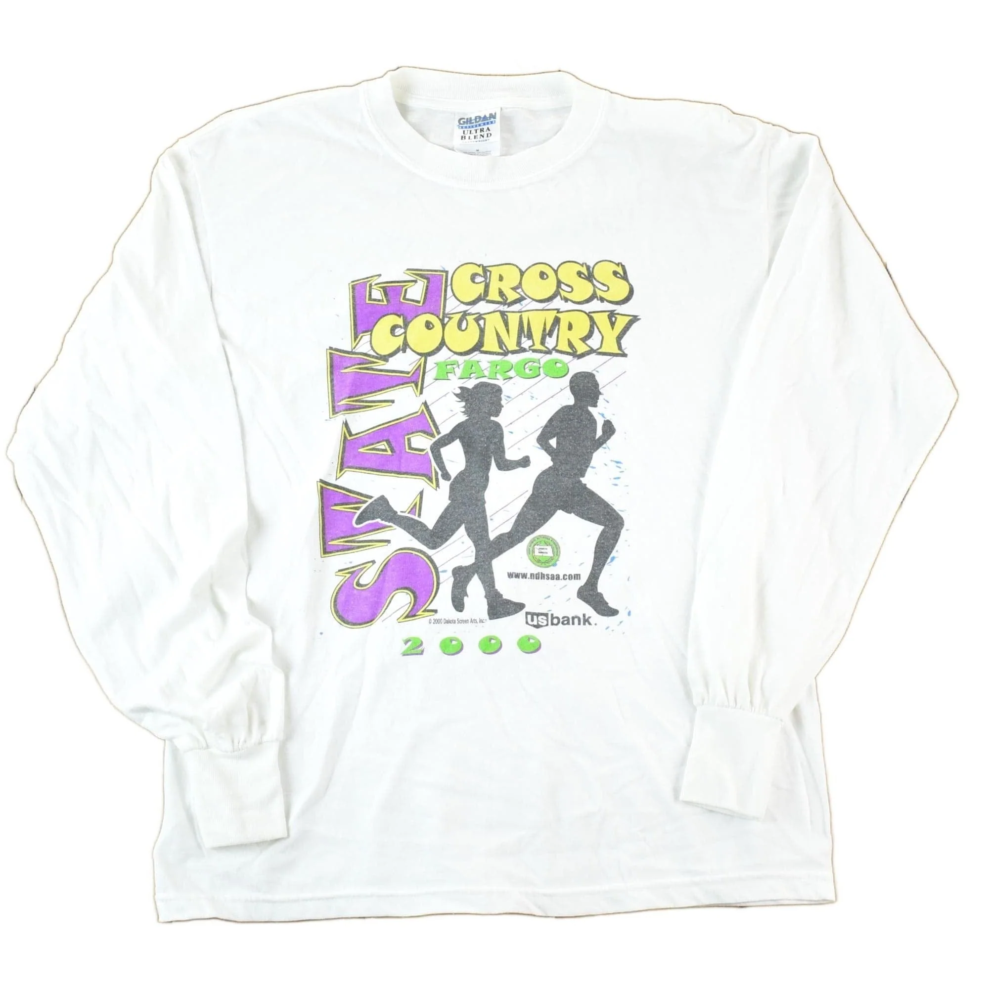 Vintage Y2K Fargo State Cross Country Running Crewneck Sweatshirt Mens M