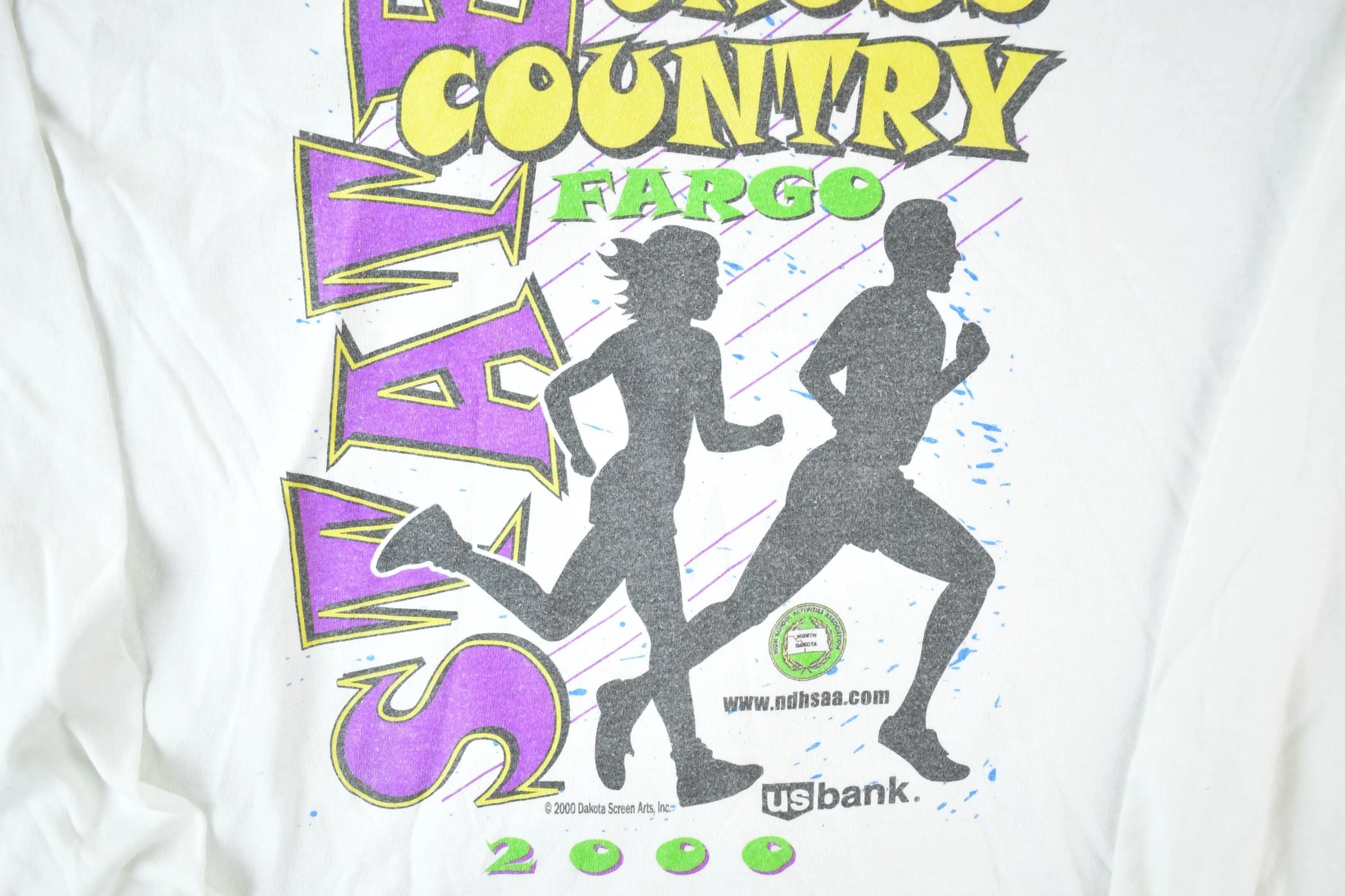 Vintage Y2K Fargo State Cross Country Running Crewneck Sweatshirt Mens M - Image 3