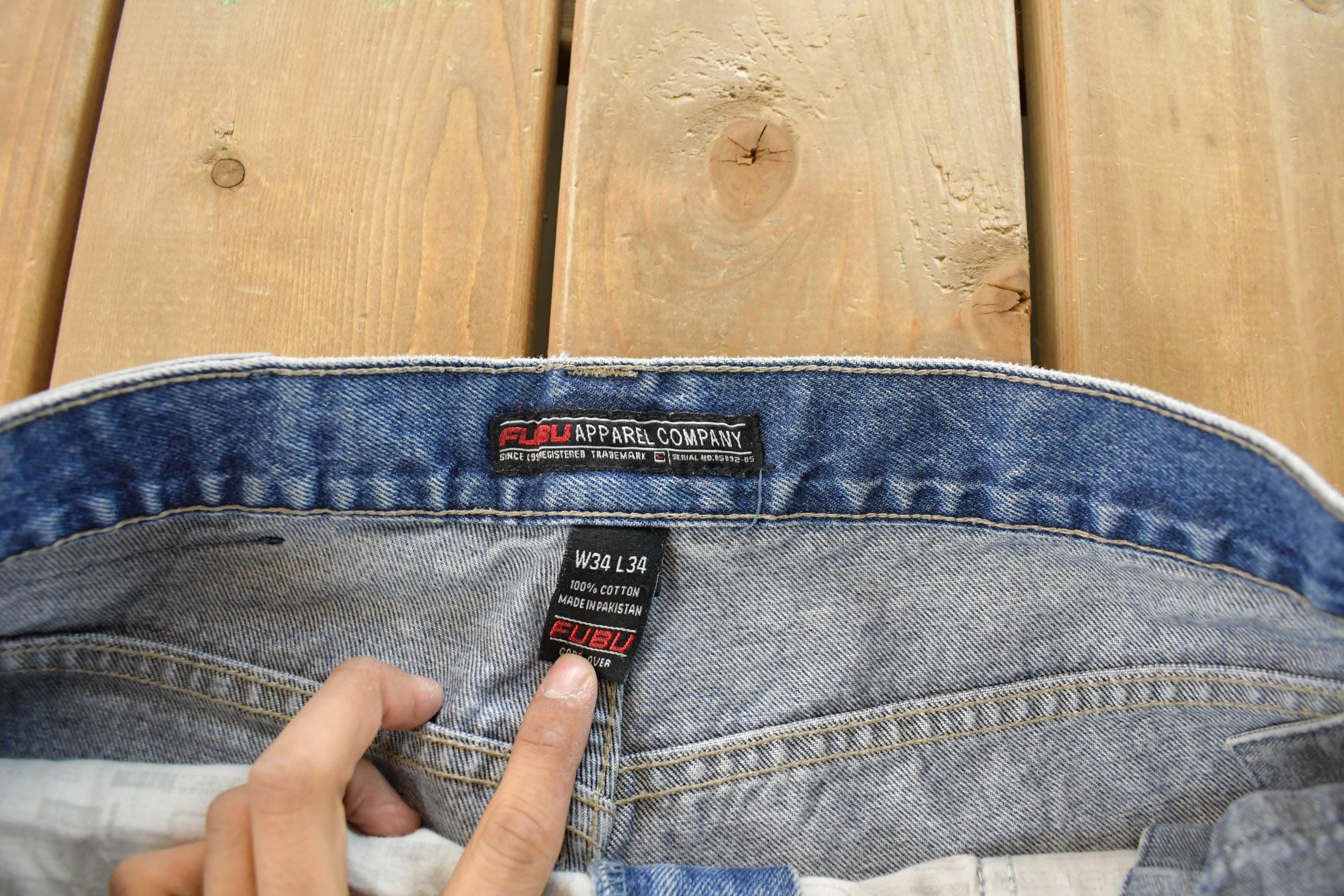 Vintage Y2K Fubu Cargo Denim Jeans Men's 34 x 29 - Image 5