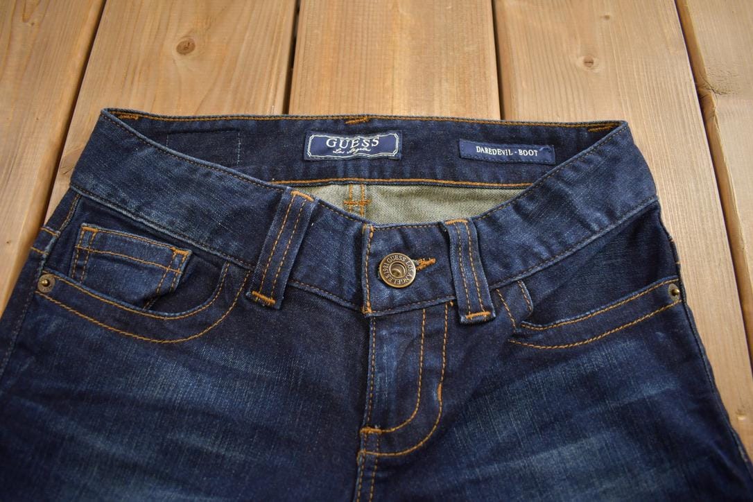 Vintage Y2K Guess Jeans Daredevil Boot Cut Low Rise Jeans Women's 24 x 32 - Image 3