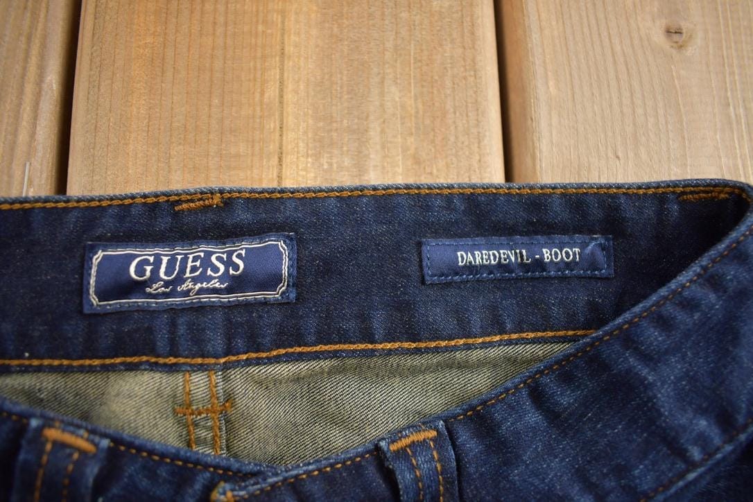 Vintage Y2K Guess Jeans Daredevil Boot Cut Low Rise Jeans Women's 24 x 32 - Image 4