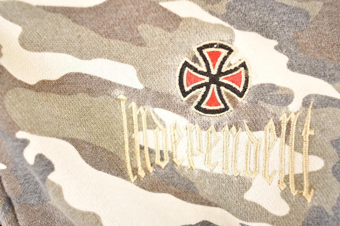 Vintage Y2K Independent Trucks Embroidered Logo Skateboarding Hoodie Sweatshirt Men's L - Image 3
