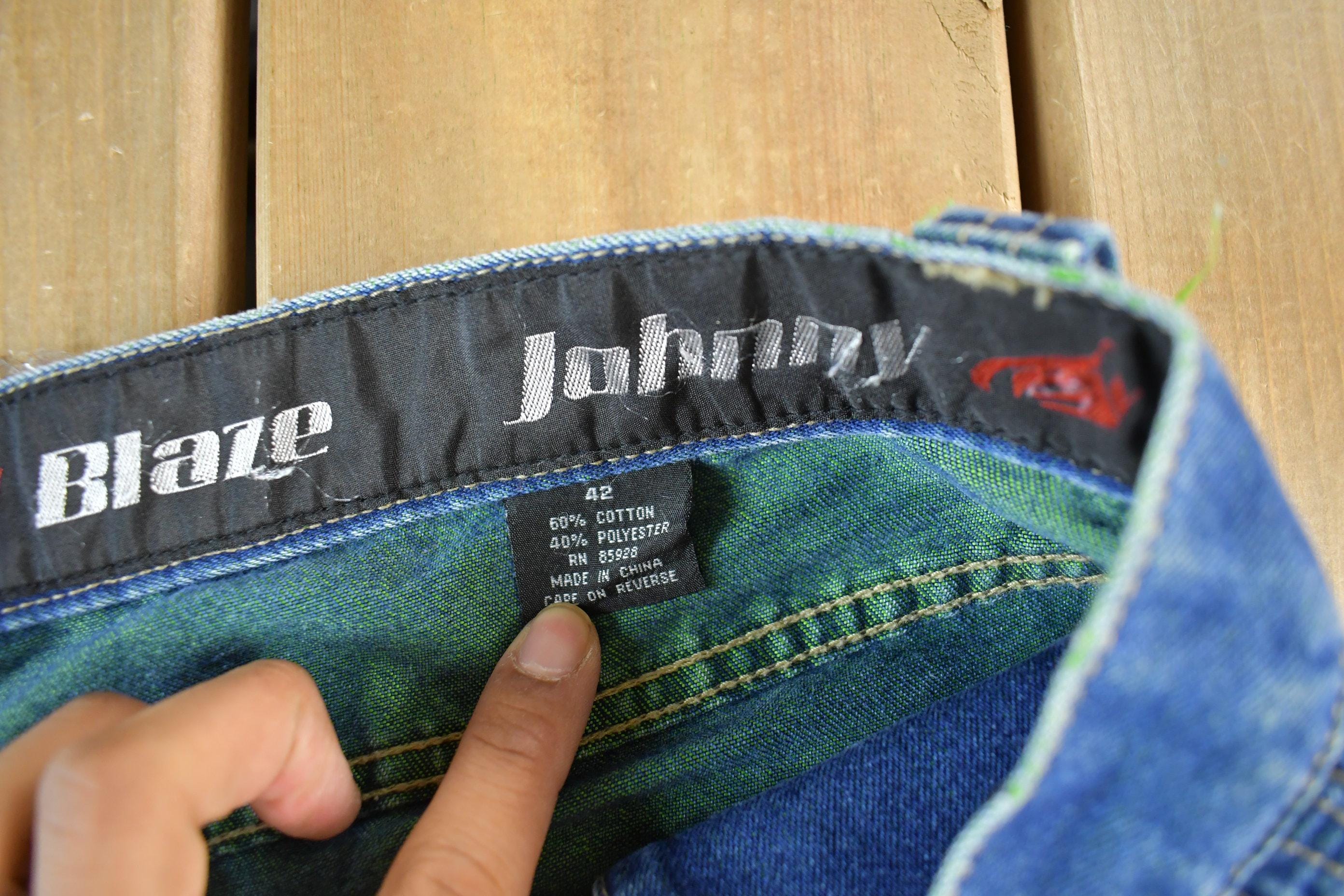 Vintage Y2K Johnny Blazer Denim Carpenter Shorts Men's XL 40 - Image 6