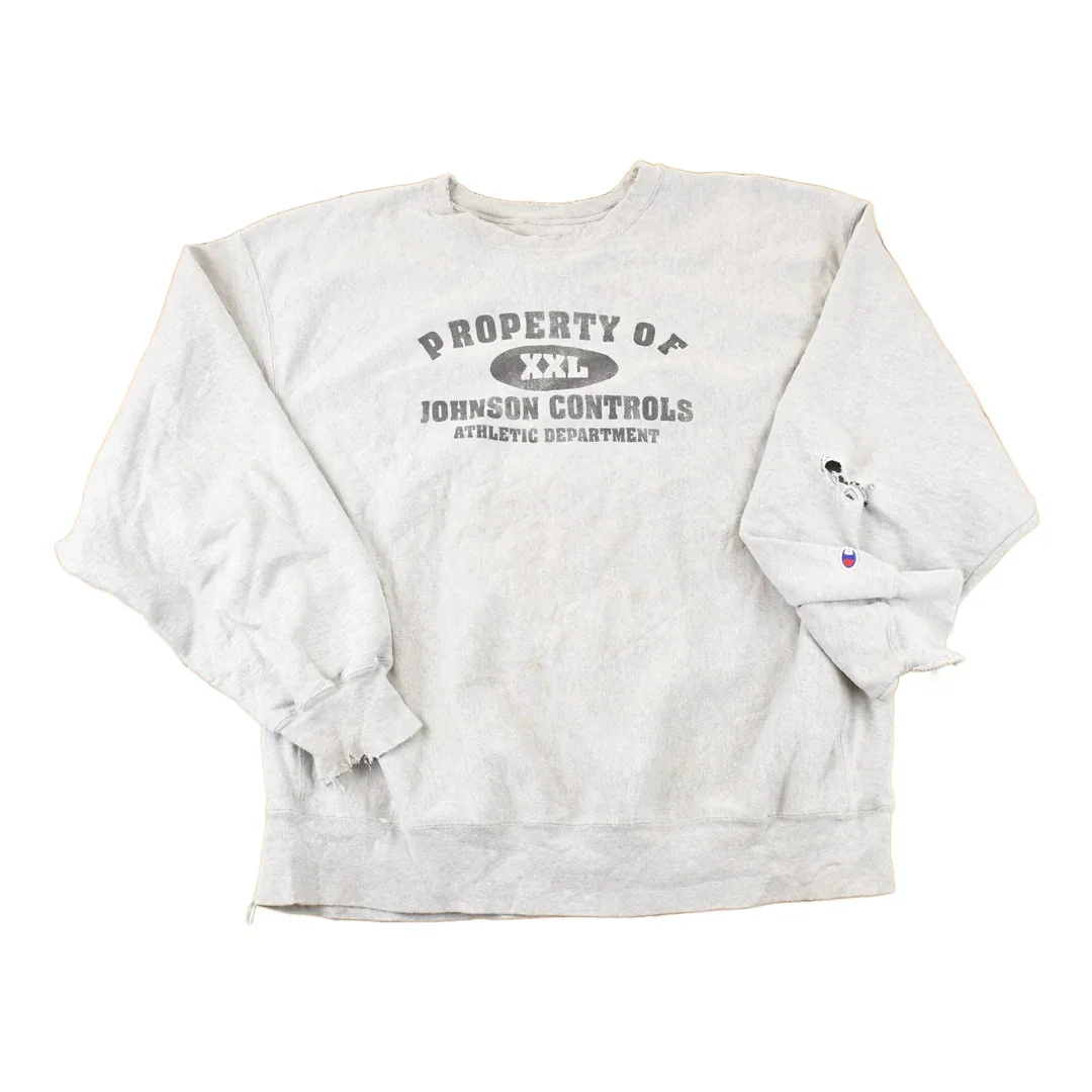 Vintage Y2K Johnson Controls Champion Reverse Weave Crewneck Sweatshirt Mens XL