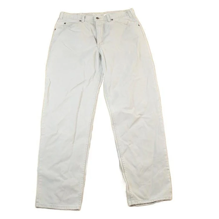 Vintage Y2K Levi Strauss Cream White Tab Denim Jeans Men's 34 x 32 - Image 2