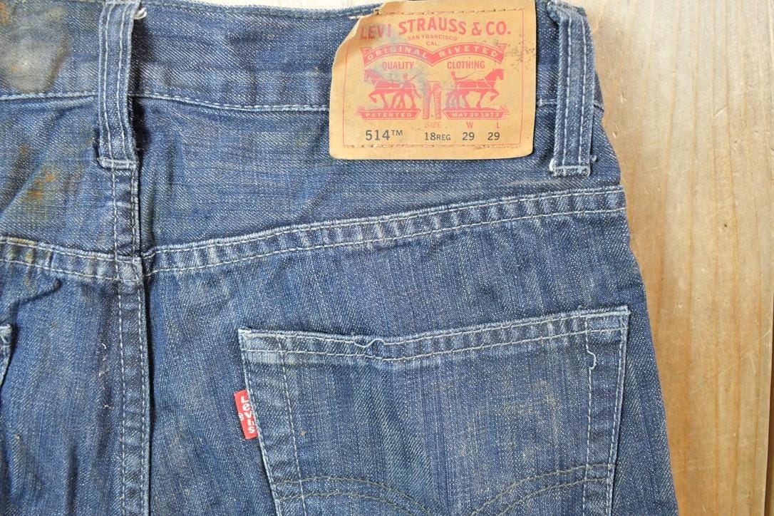 Vintage Y2K Levi Strauss Red Tab 514 Denim Jeans Men's 29 x 29 Made In USA - Image 3