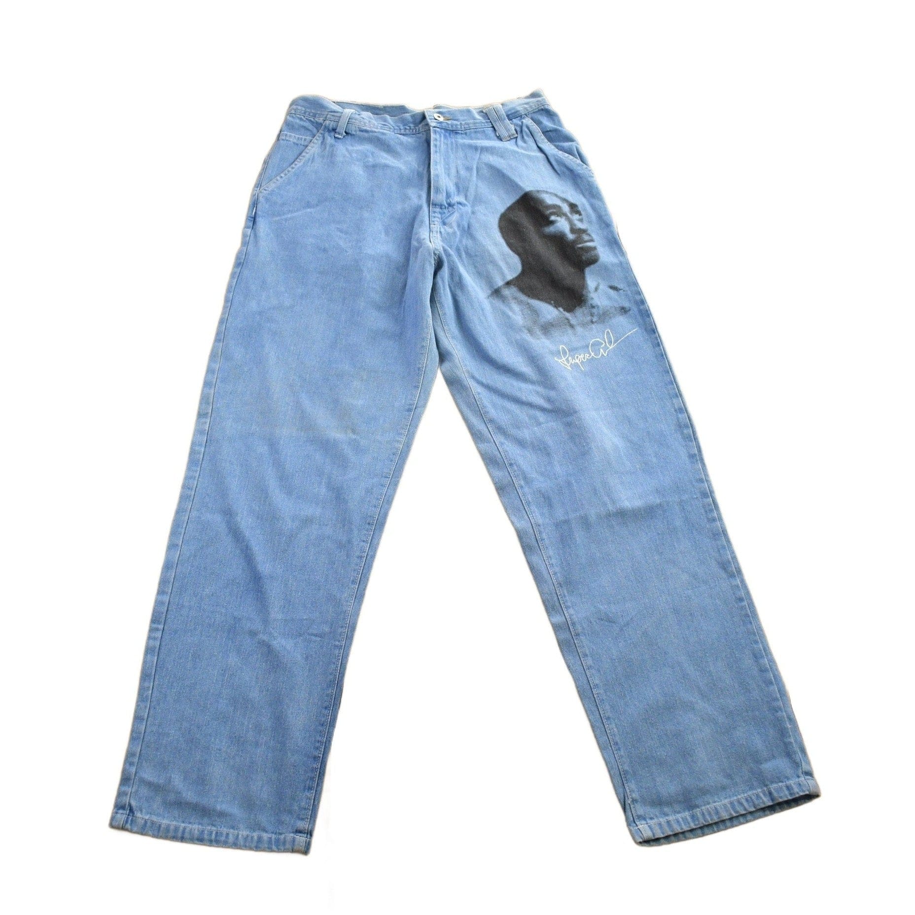 Vintage Y2K Makaveli Tupac Shakur Baggy Jeans Men's 36 x 32