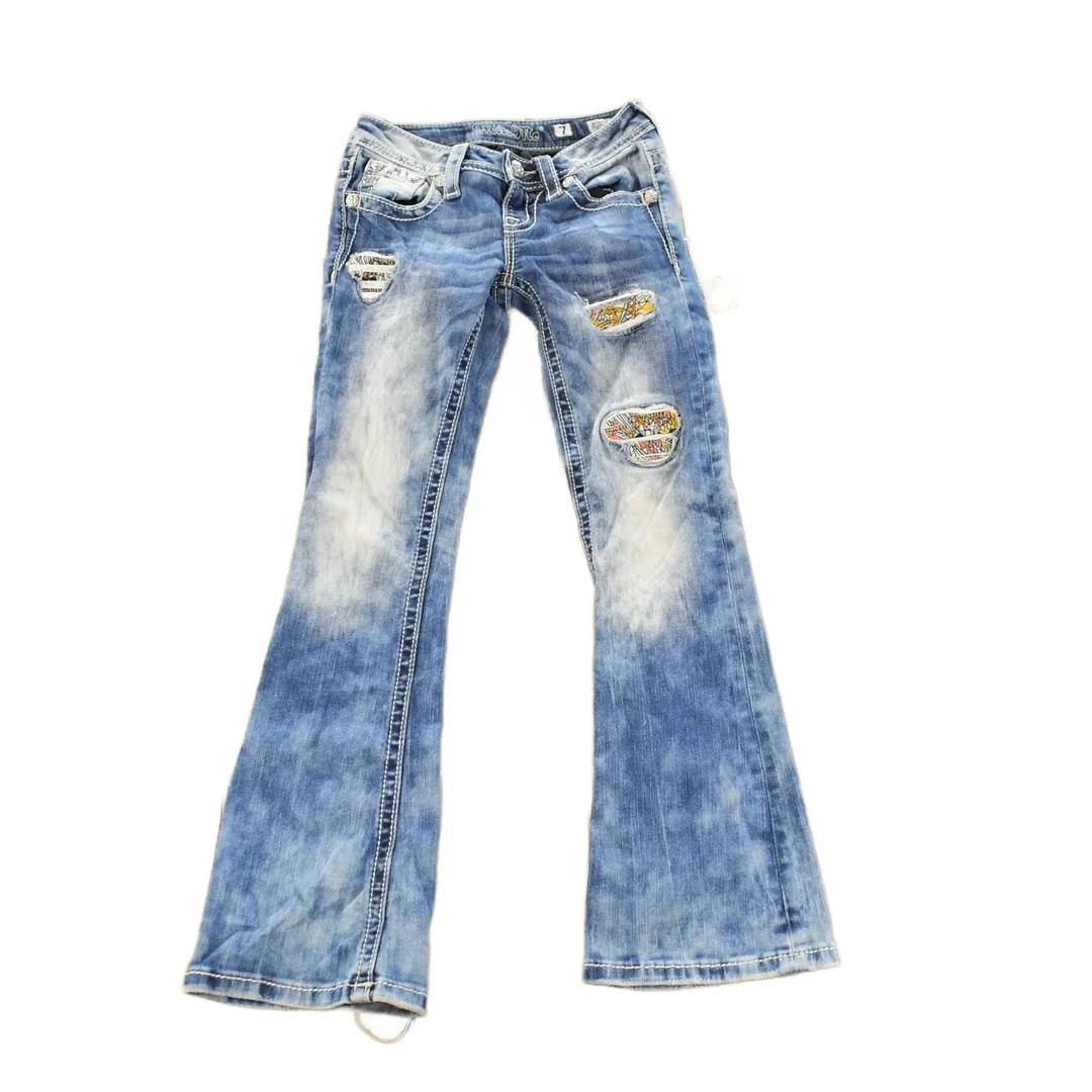 Vintage Y2K Miss Me Bedazzled Low Rise Denim Jeans Women's 23 x 25