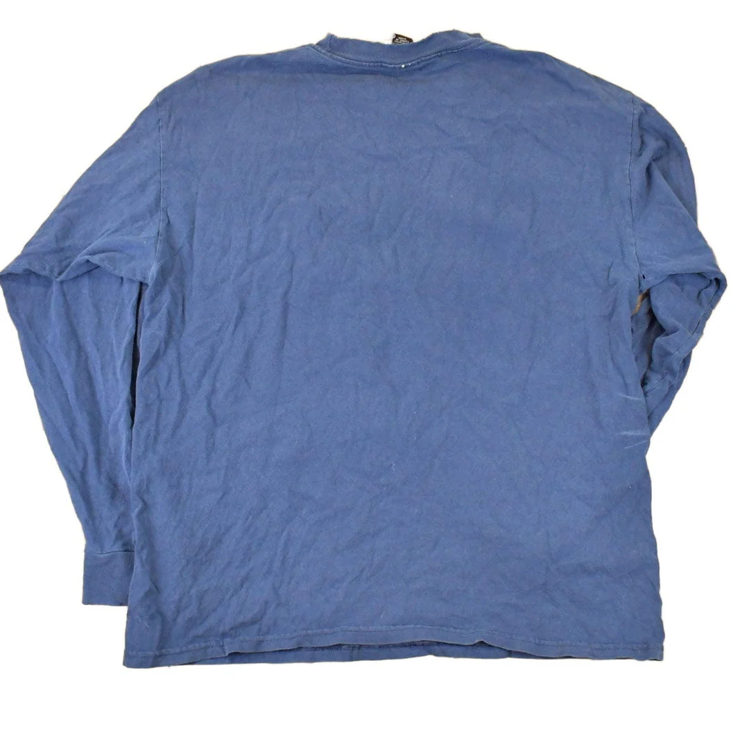 Vintage Y2K Nike Centre Swoosh UNH Hockey Graphic Print Crew Neck Shirt Men's M - Image 2