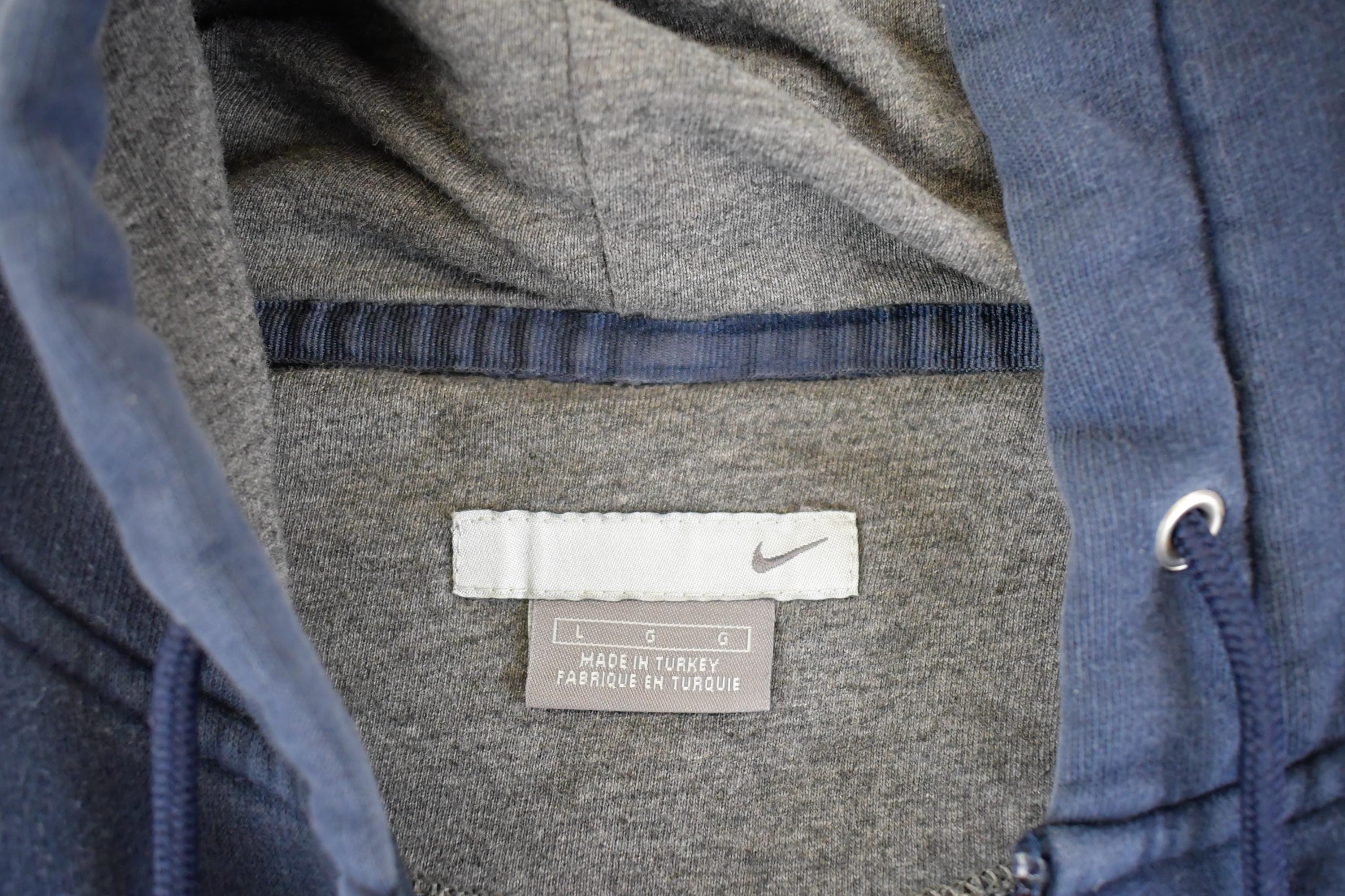 Vintage Y2K Nike Hoodie Full Zip Sweatshirt Men's XL - Image 5