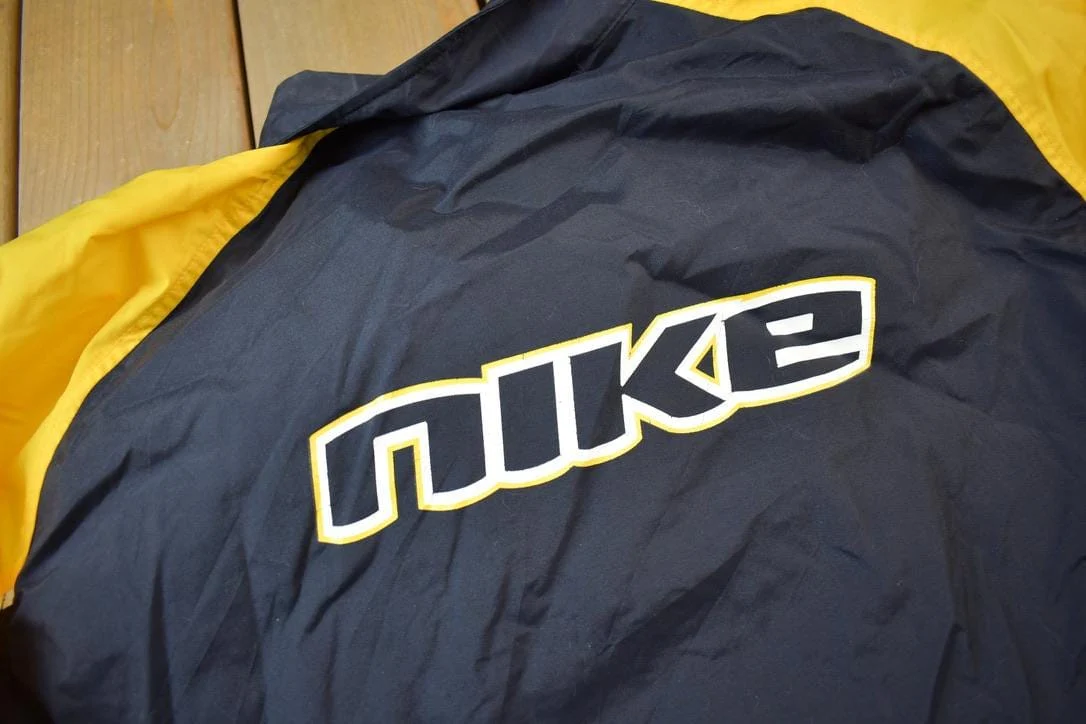 Vintage Y2K Nike Mini Swoosh Zip Up Windbreaker Jacket Men's 2XL - Image 3