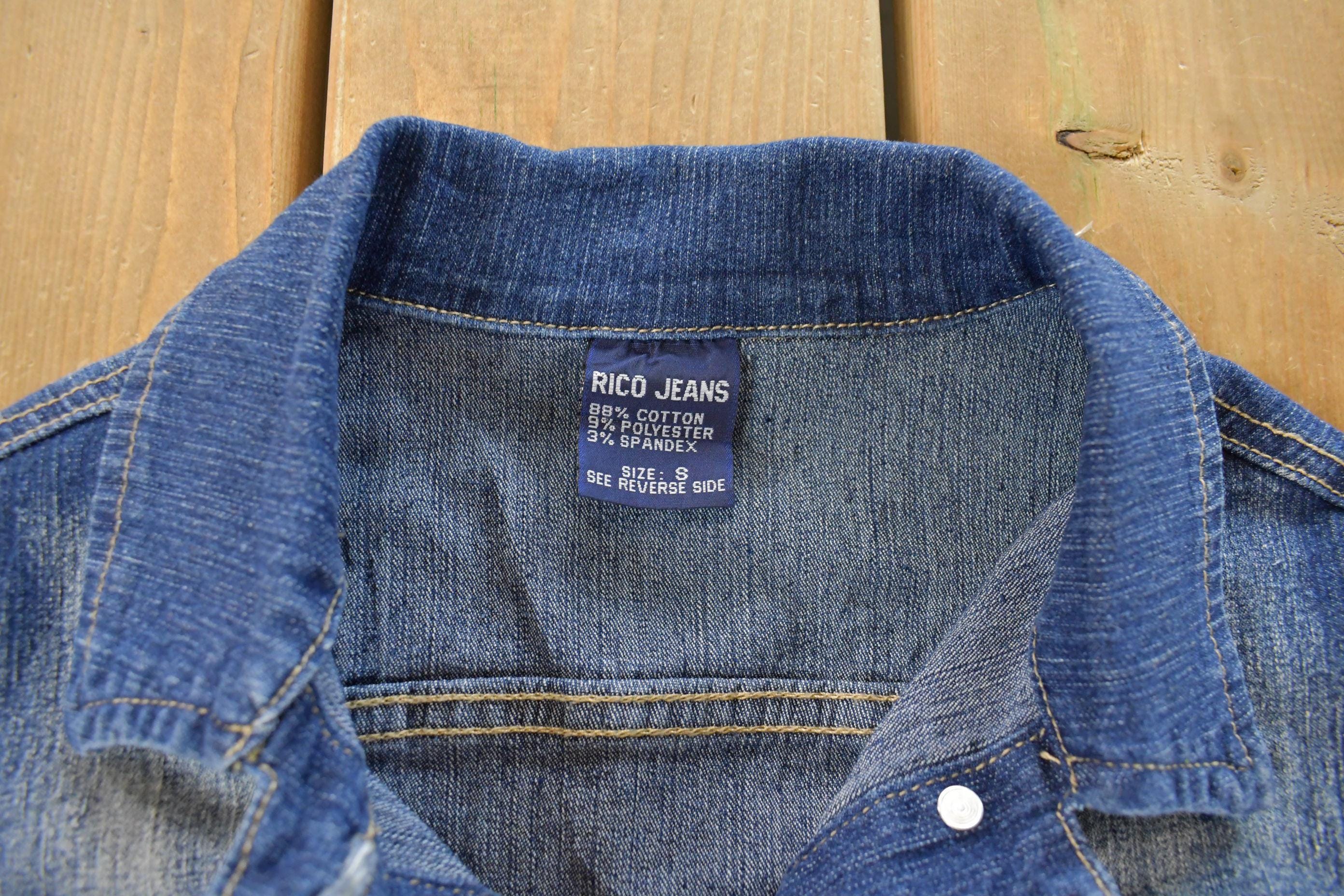 Vintage Y2K Rico Jeans Denim Trucker Jean Jacket Women's Small - Image 4