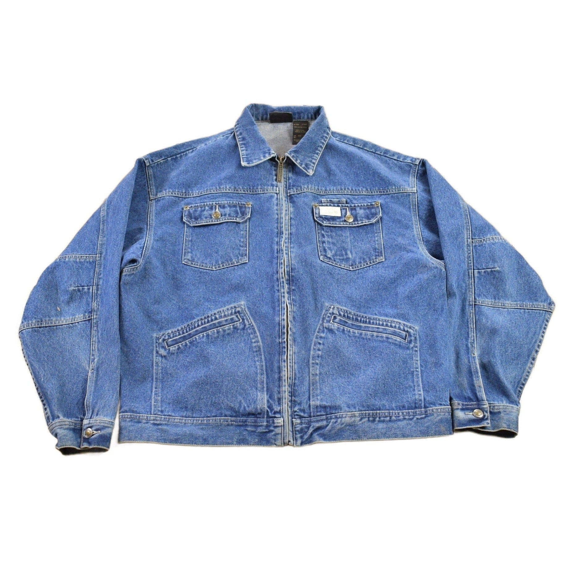 Vintage Y2k Rocawear Denim Jean Jacket Men's XL