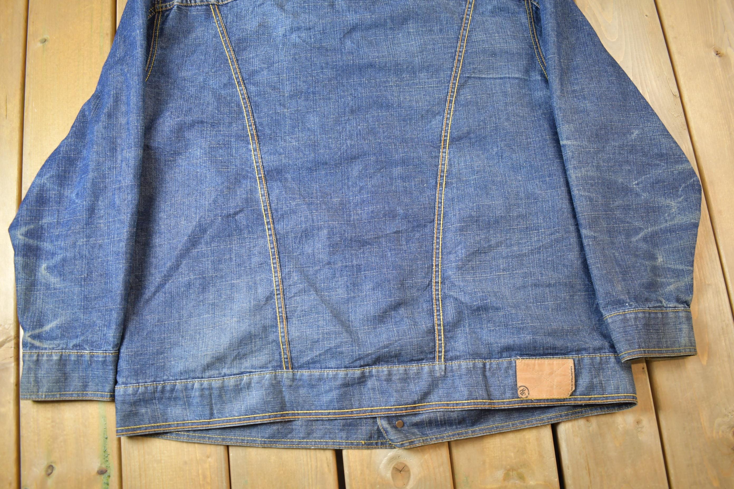 Vintage Y2K Rocawear Faded Jean Jacket Men's Large - Image 8