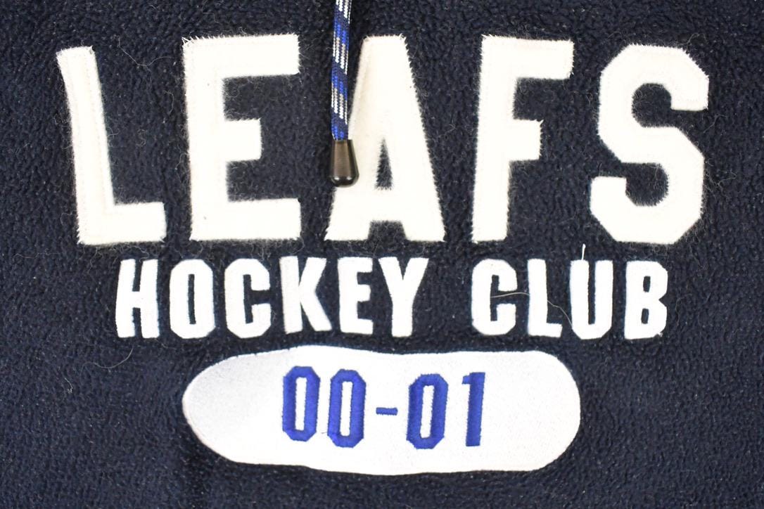 Vintage Y2K Roots Toronto Maple Leafs NHL Hockey Fleece Hoodie Sweatshirt Mens XL - Image 3