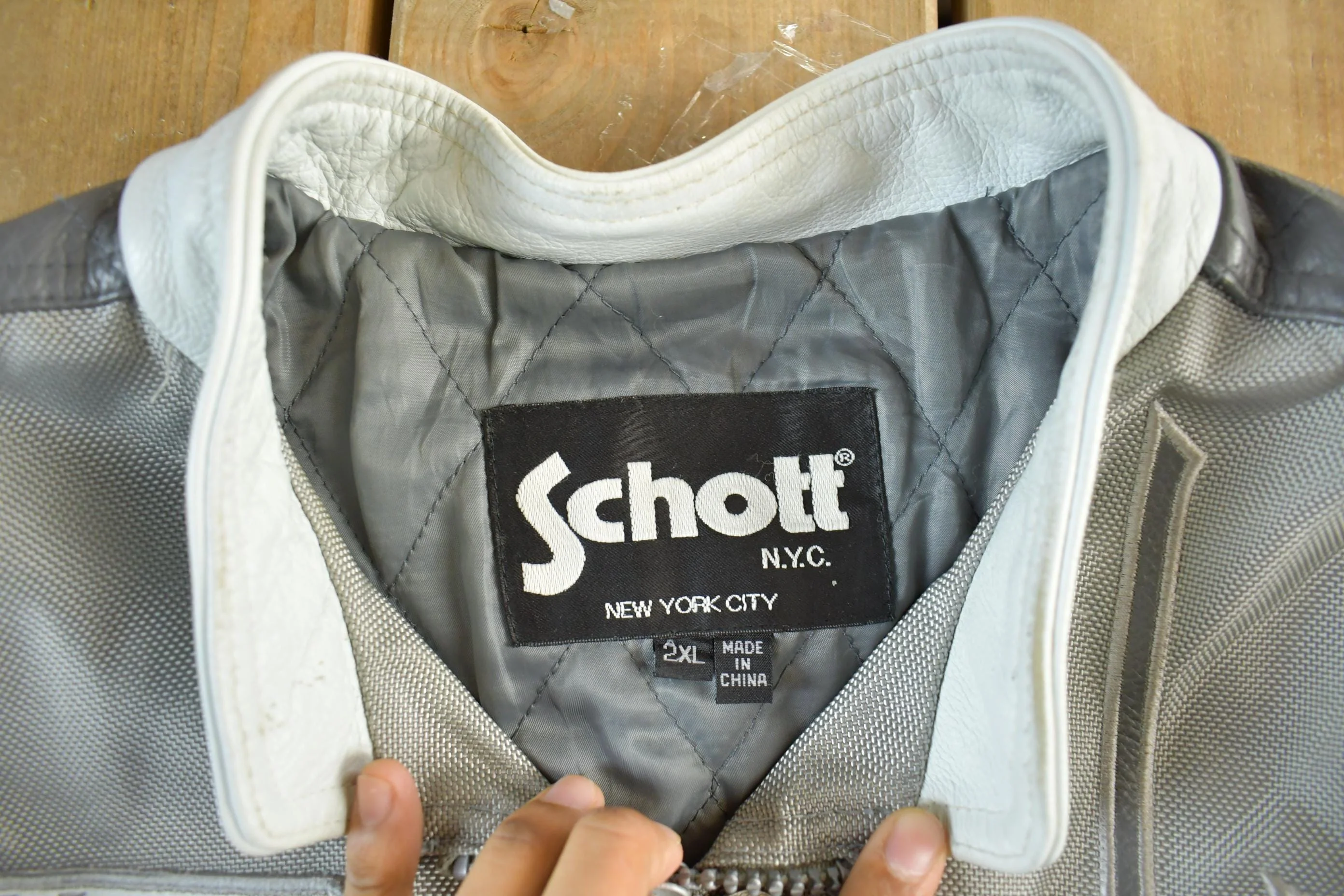 Vintage Y2K Schott Motorcycle Leather Jacket Men's 2XL - Image 5