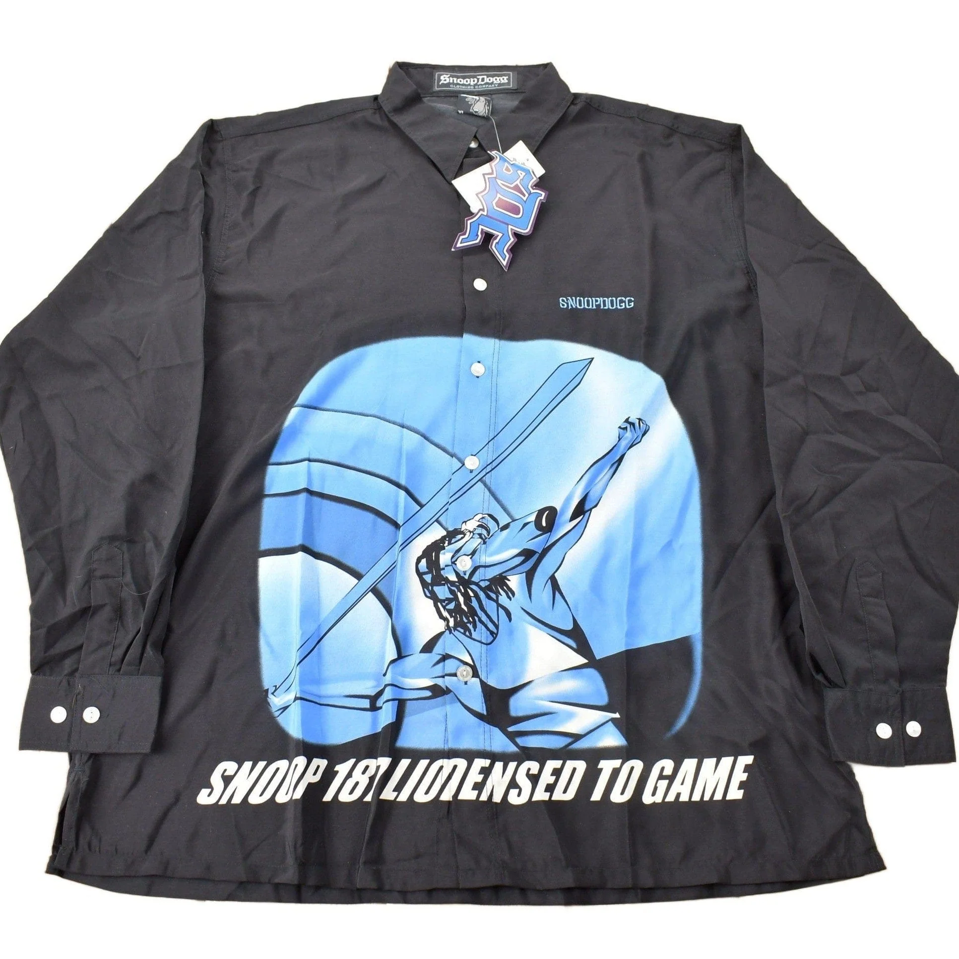 Vintage Y2K Snoop Dogg Button Up Shirt Men's 2XL