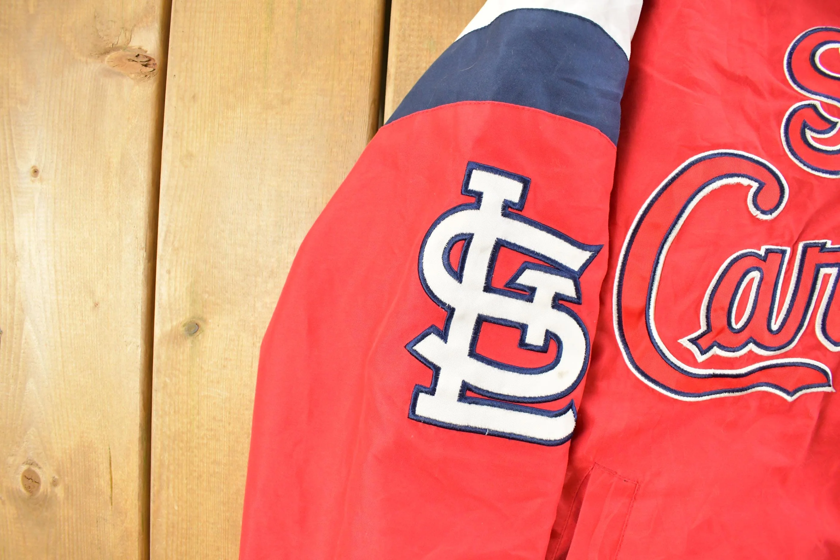 Vintage Y2K St. Louis Cardinals Reversible MLB GIII Carl Banks Bomber Jacket Men's M - Image 5
