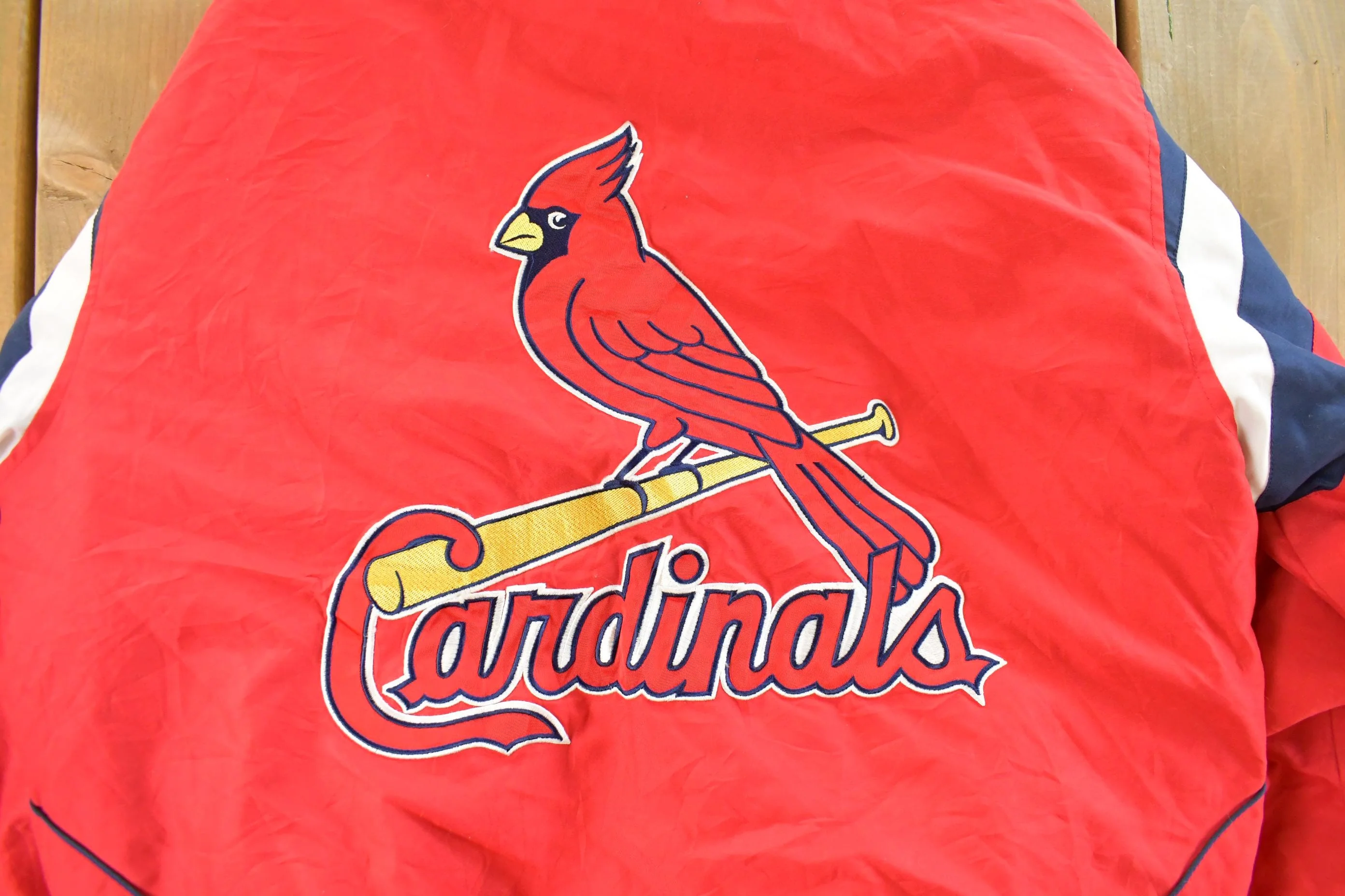 Vintage Y2K St. Louis Cardinals Reversible MLB GIII Carl Banks Bomber Jacket Men's M - Image 8