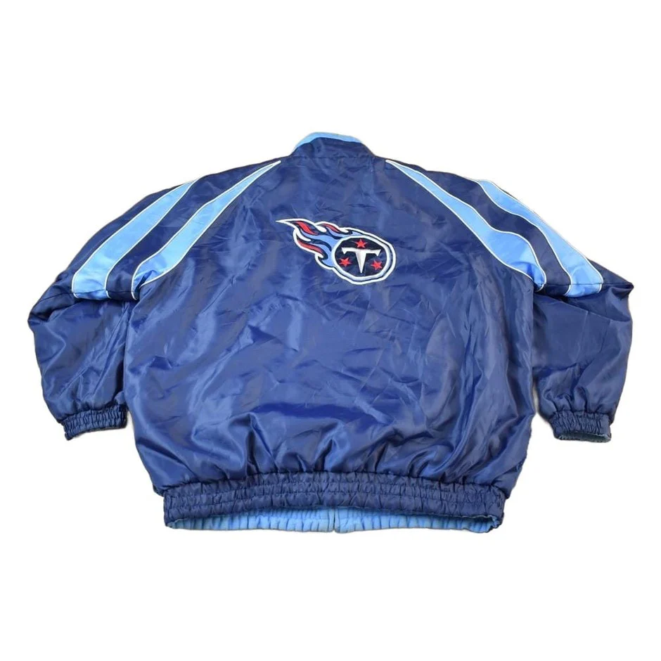 Vintage Y2K Tennessee Titans NFL Reversible Fleece Football Jacket Men's 2XL - Image 2